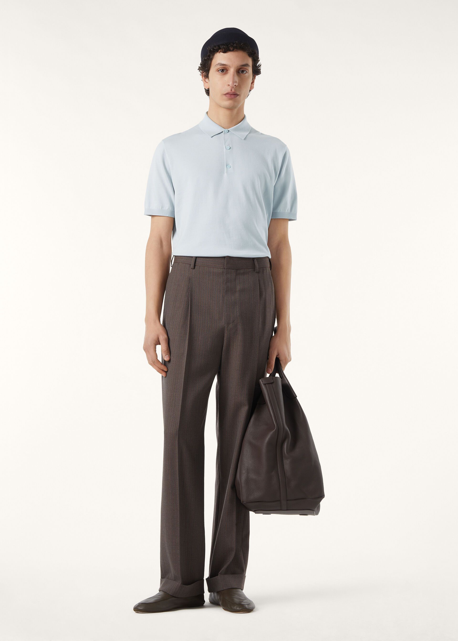 Loro Piana os11x0226 FAO9908 Polo Shirt in Niagara Water Size US M / EU 48-50 / 2 - 2 Thumbnail