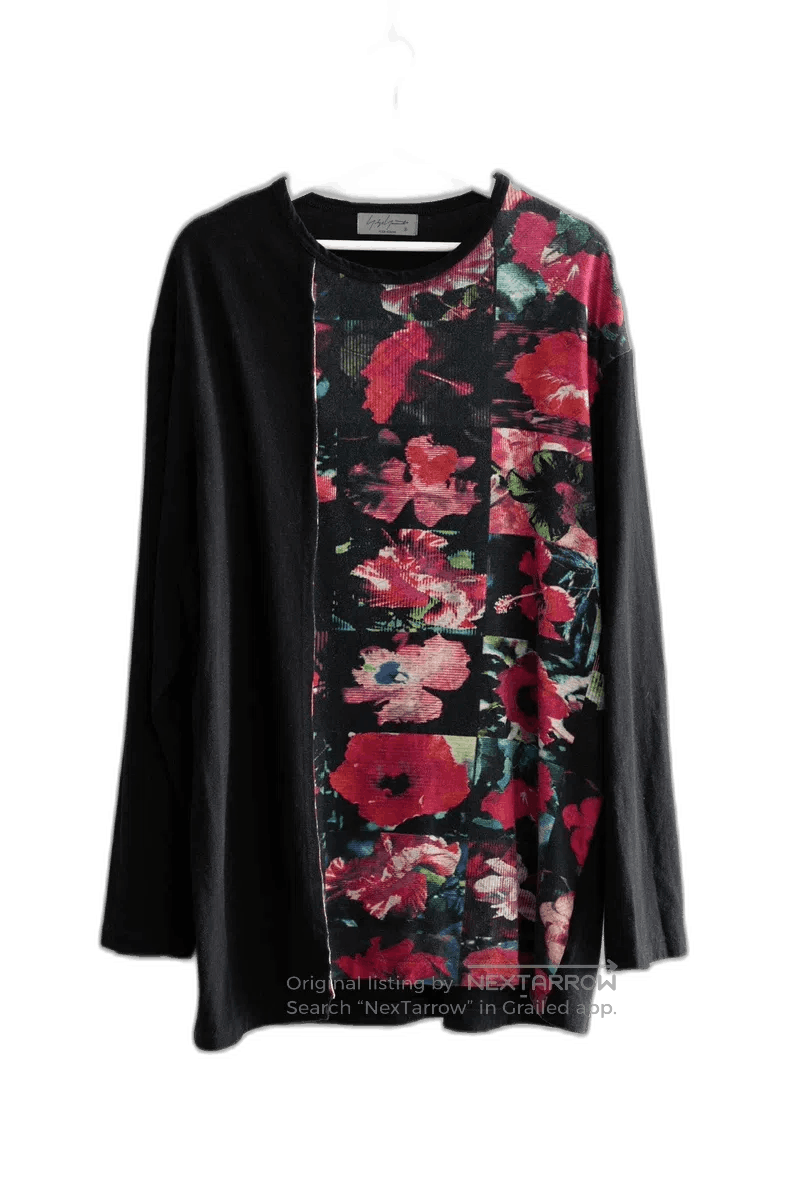 Yohji Yamamoto Yohji Yamamoto 22ss Floral Long Sleeve T-shirt Size US M / EU 48-50 / 2 - 1 Thumbnail