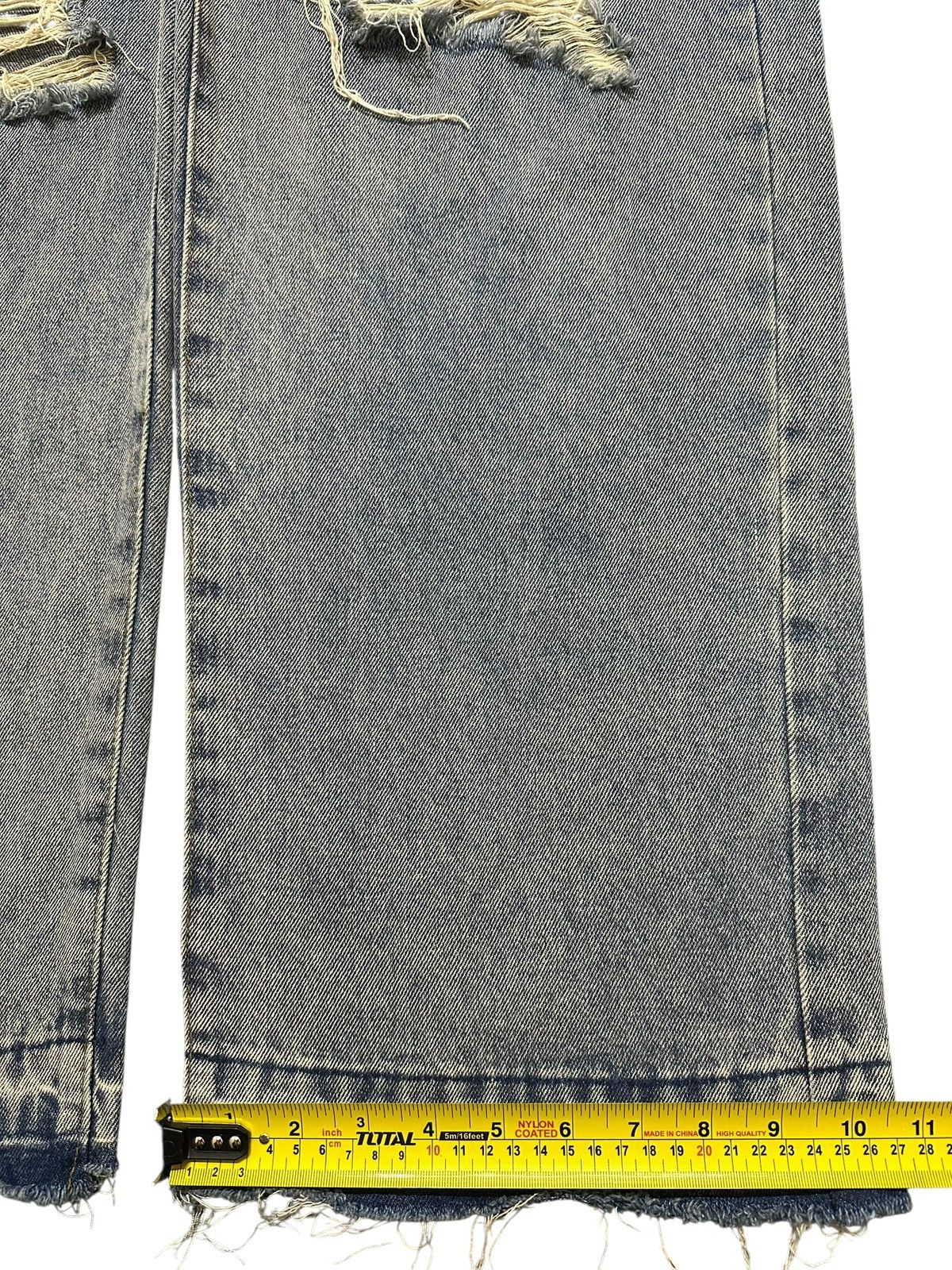 Japanese Brand Vintage Japanese Brand Blue Acid Wash Style Distressed Baggy Size US 32 / EU 48 - 16 Thumbnail