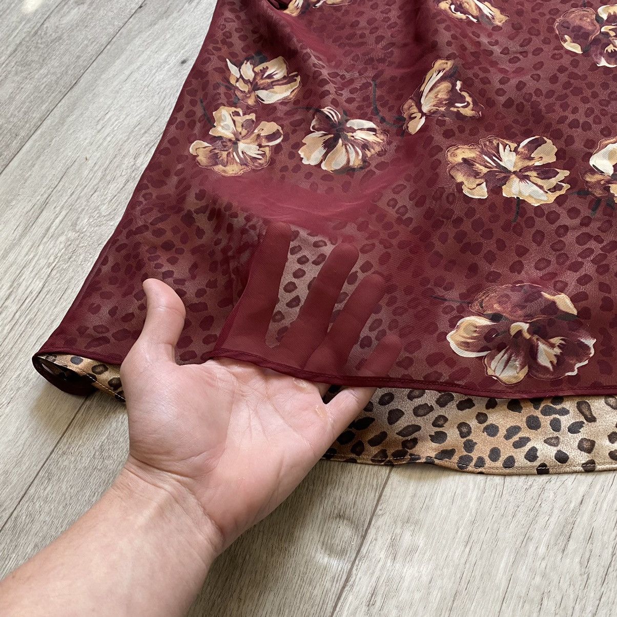 Valentino VINTAGE VALENTINO INTIMO LEOPARD AND FLOWERS MESH DRESS Size M / US 6-8 / IT 42-44 - 3 Thumbnail