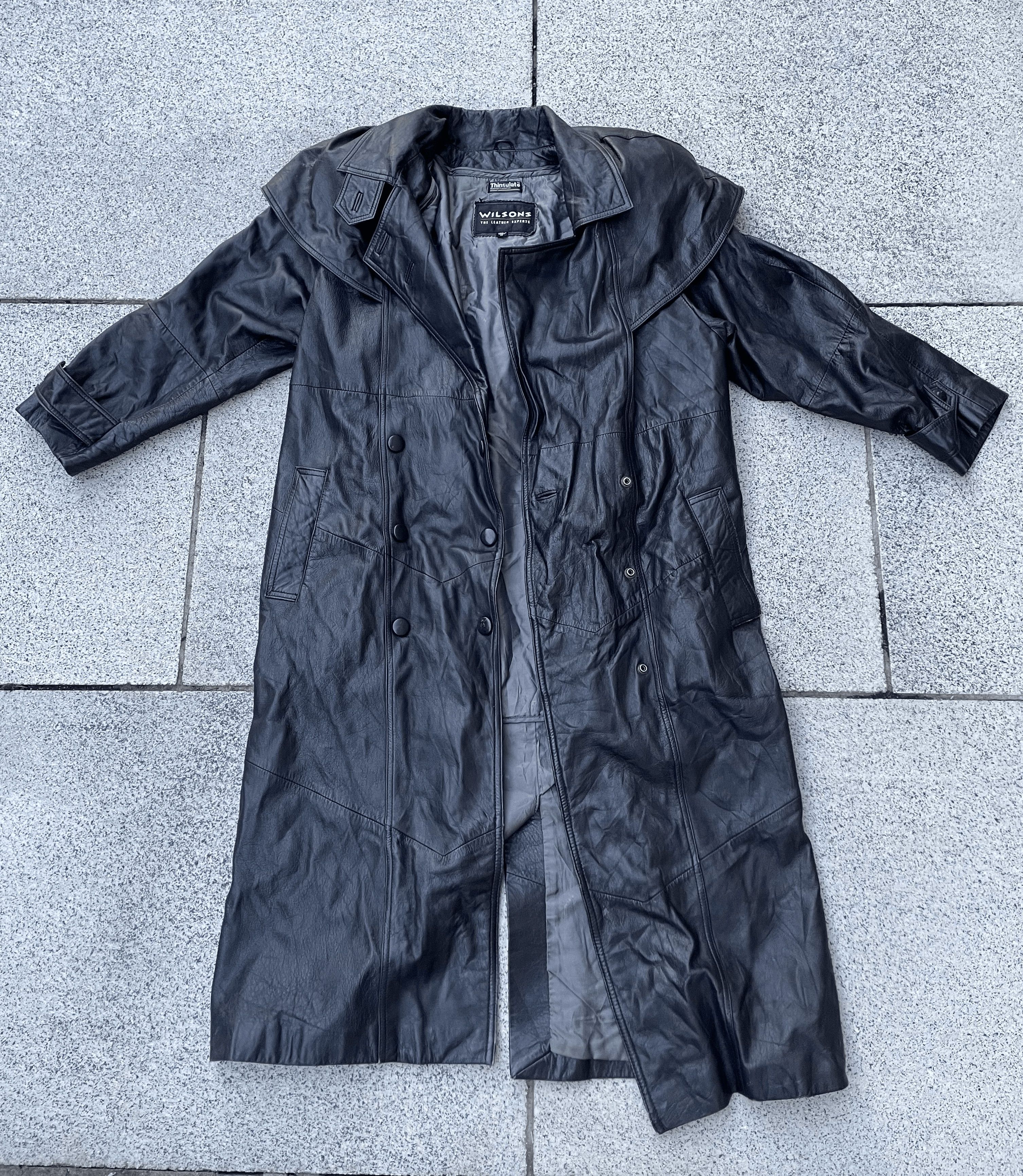 Vintage × Wilsons Leather Vintage Wilsons Leather Double Breasted Trenchcoat Size US M / EU 48-50 / 2 - 1 Thumbnail