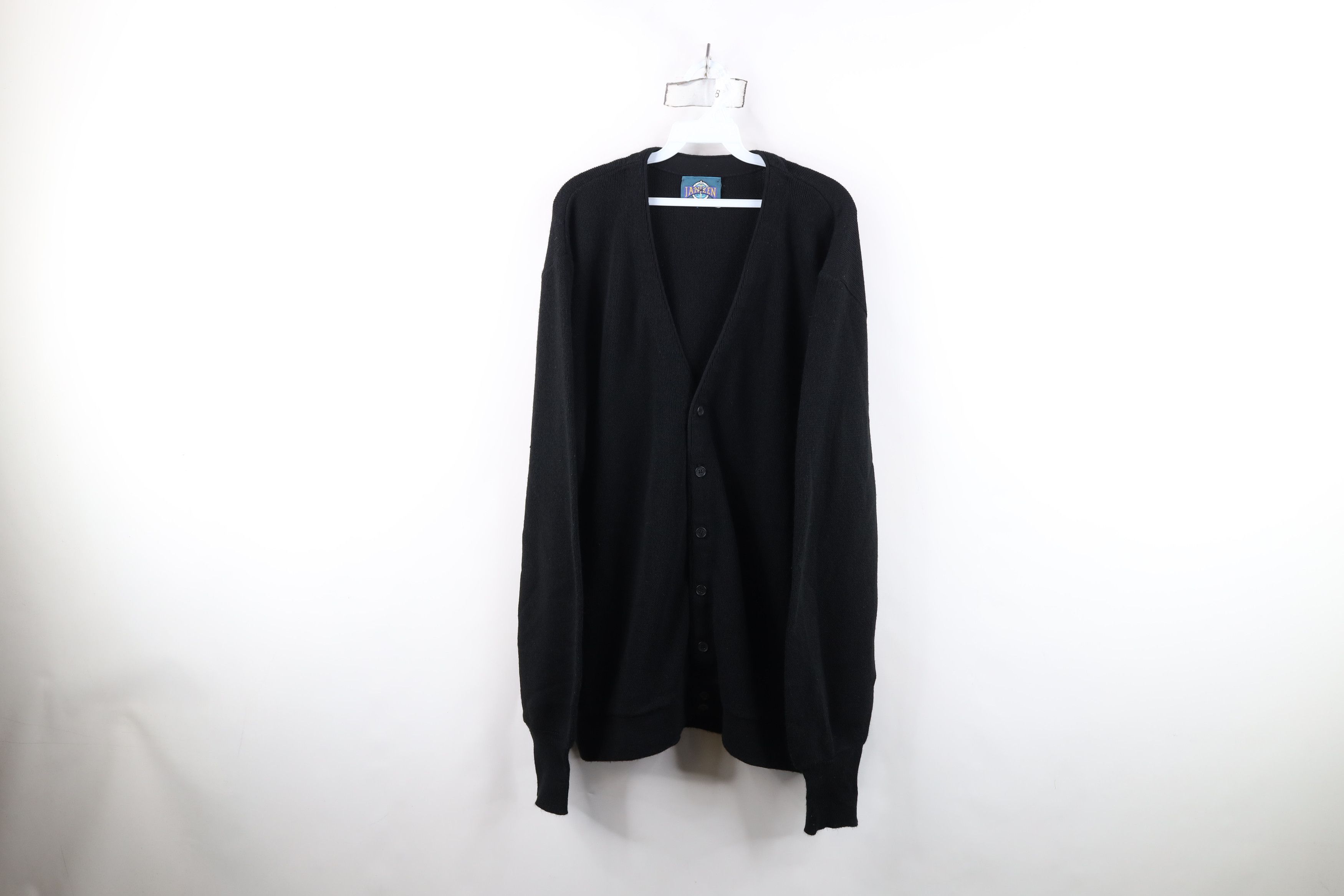 Vintage Vintage 90s Streetwear Button Cardigan Sweater Black USA Size US XL / EU 56 / 4 - 1 Thumbnail