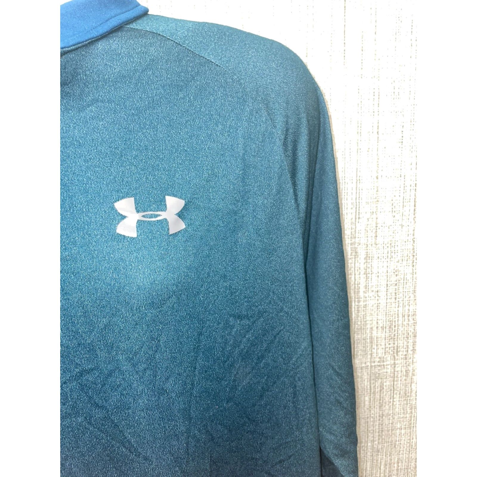 Under Armour Under Armour Loose HeatGear Teal Half-Zip Pullover Mens XL Pullover Dark Teal Activewear Mens XL Size US XL / EU 56 / 4 - 3 Thumbnail