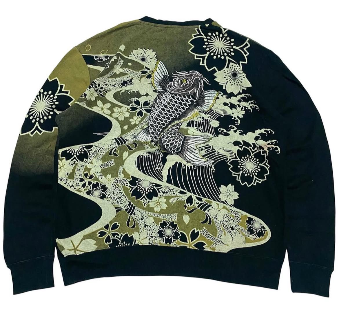 Japanese Brand 2000s Tradition Koi Allover Print Embroidery Sweatshirt Size US XL / EU 56 / 4 - 1 Thumbnail
