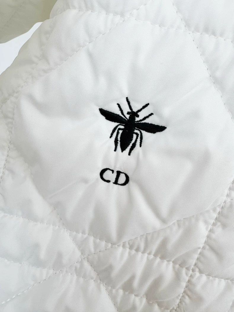 Dior Dior Quilted Cotton Jacket in White-2505 Size S / US 4 / IT 40 - 2 Thumbnail