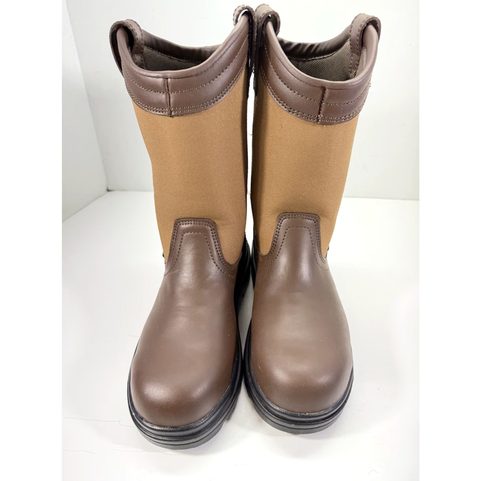 Vintage Brazos Ryker Steel Toe Work Boots Men Size 8 D Brown Leather Waterproof NWOT Size US 8 / EU 41 - 2 Thumbnail