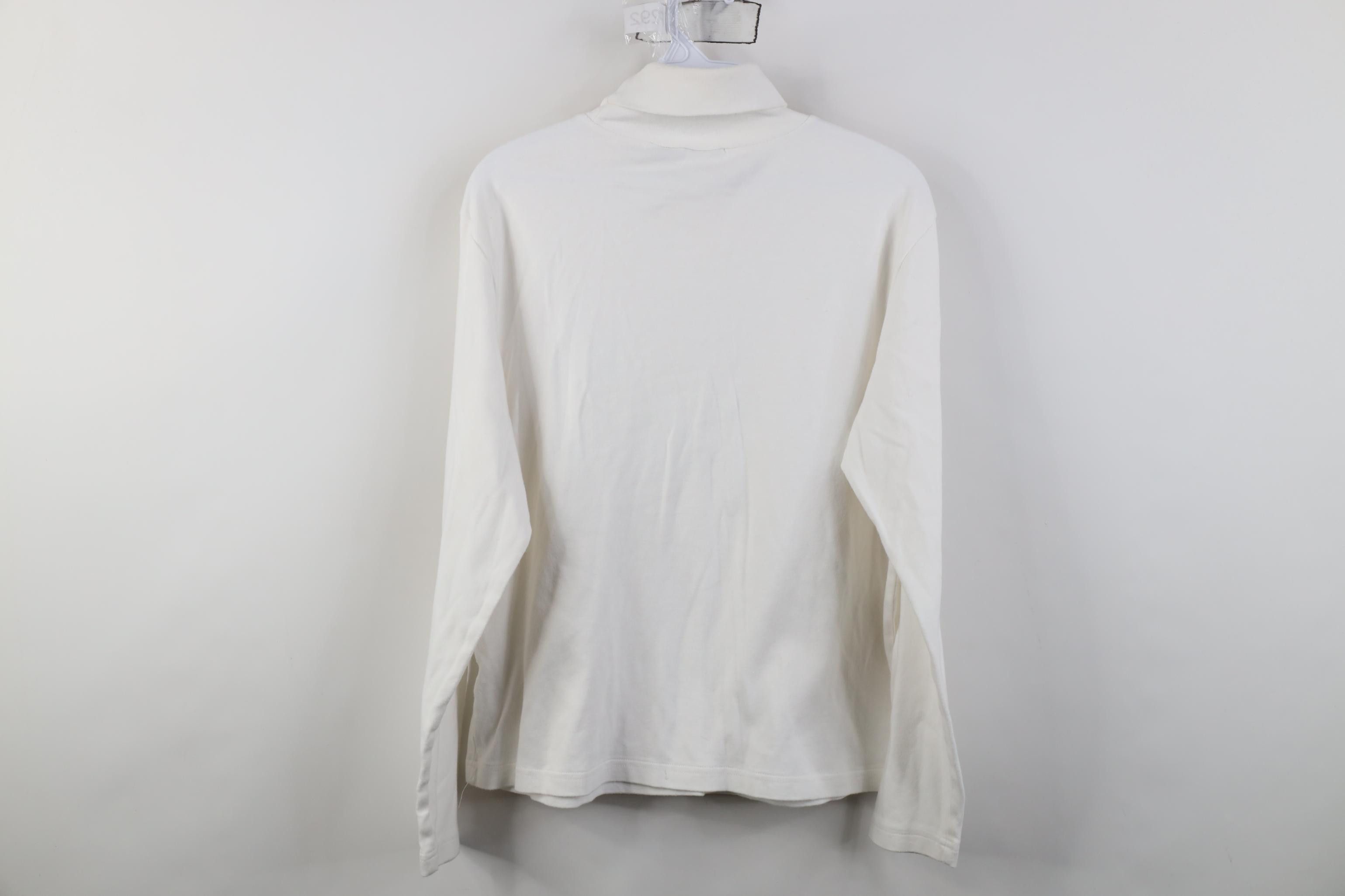 Vintage Vintage 90s Streetwear Pumpkin Turtleneck T-Shirt White Size M / US 6-8 / IT 42-44 - 9 Thumbnail