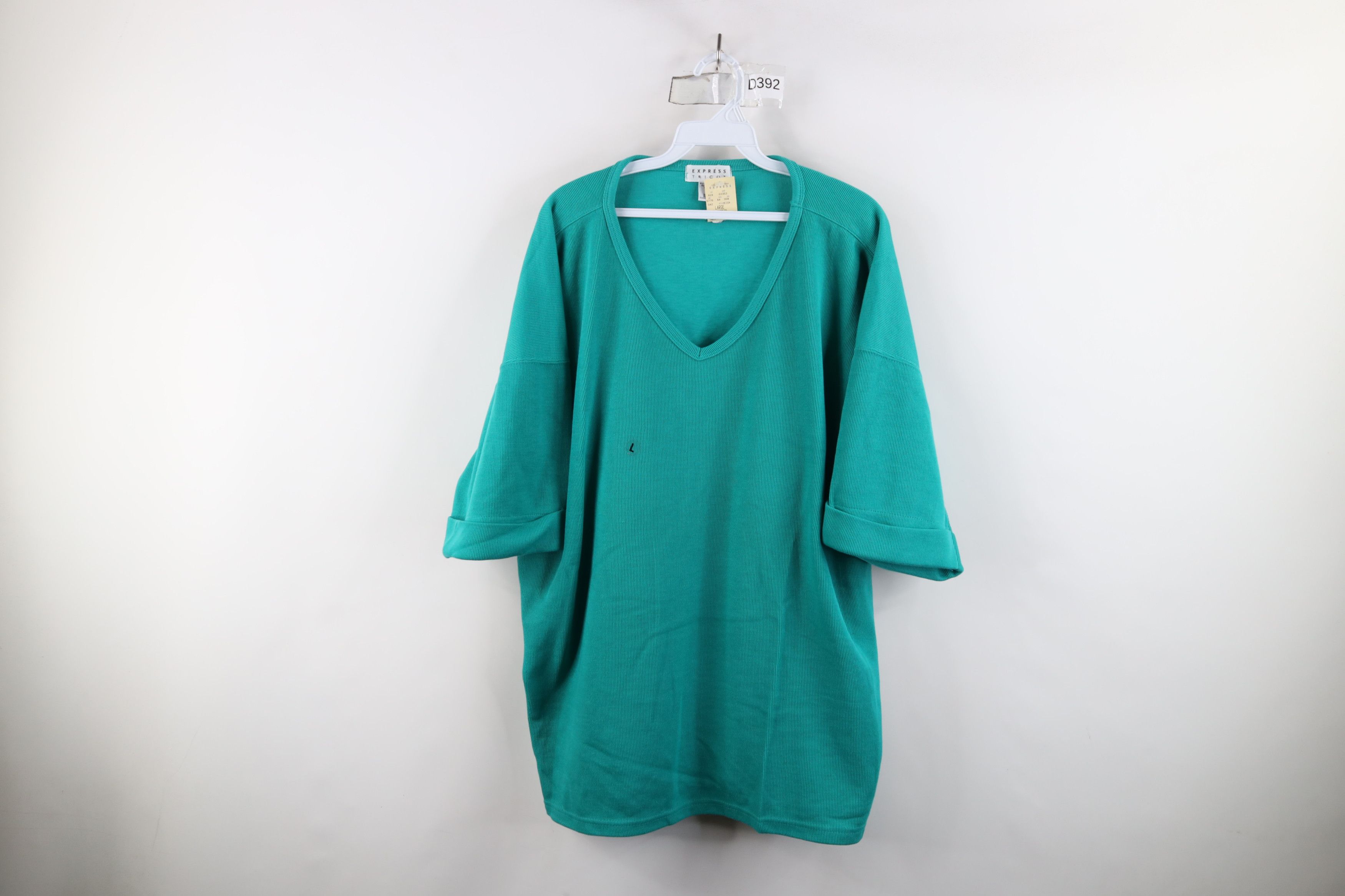 Express × Vintage Deadstock Vintage 90s Express Thermal Ribbed Knit T-Shirt Size L / US 10 / IT 46 - 1 Thumbnail