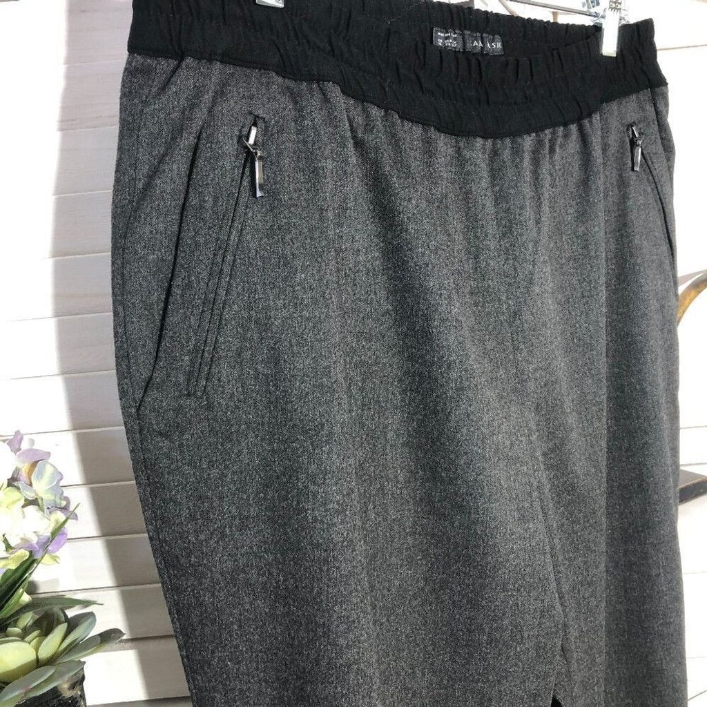 Zara ZARA cuffed hem relaxed career pants elastic waist XL gray Size 38" / US 16 / IT 52 - 4 Thumbnail