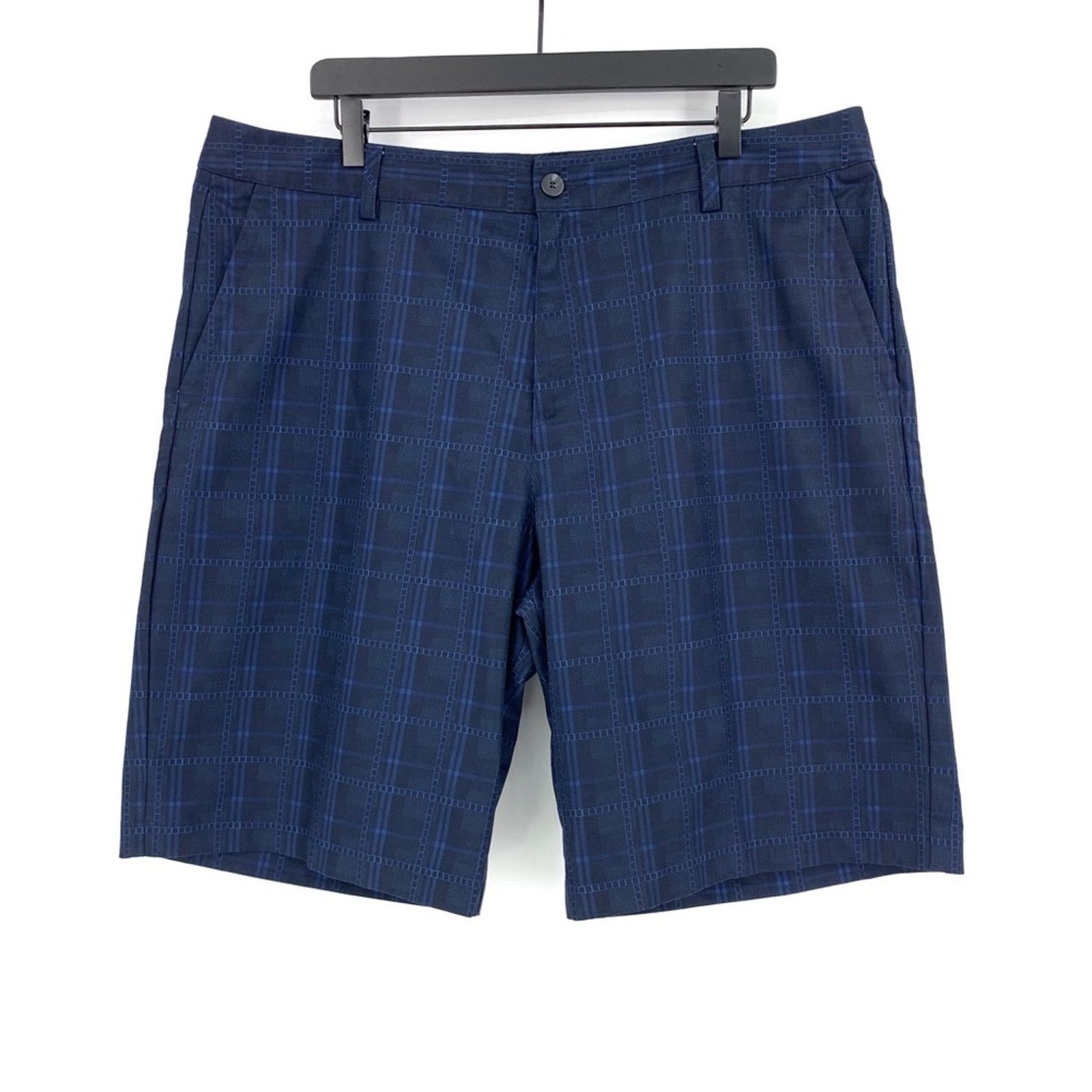 Adidas ADIDAS Climalite Casual Shorts Plaid Navy Blue 38 Size US 38 / EU 54 - 1 Thumbnail