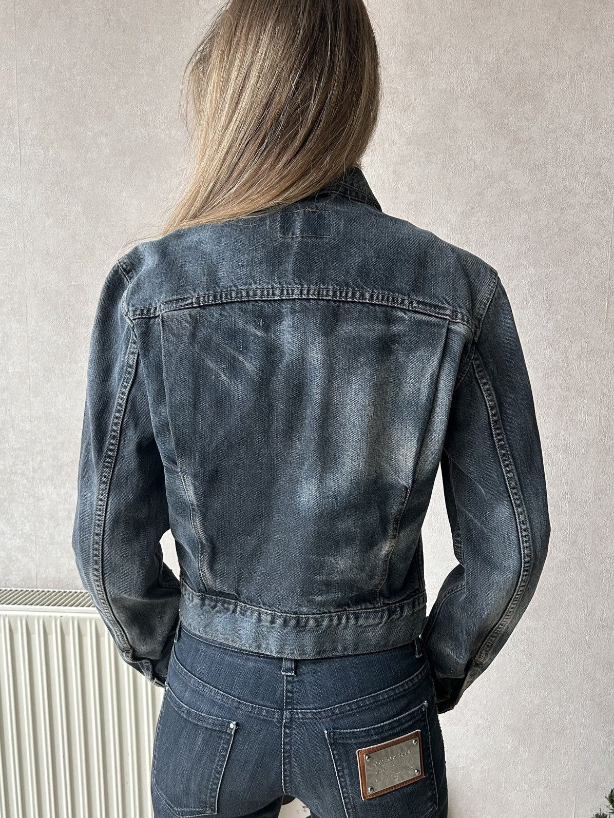 Levi's L.G.B Style Levi’s 73695 Distressed Y2K Full Zip Trucker Size M / US 6-8 / IT 42-44 - 4 Thumbnail