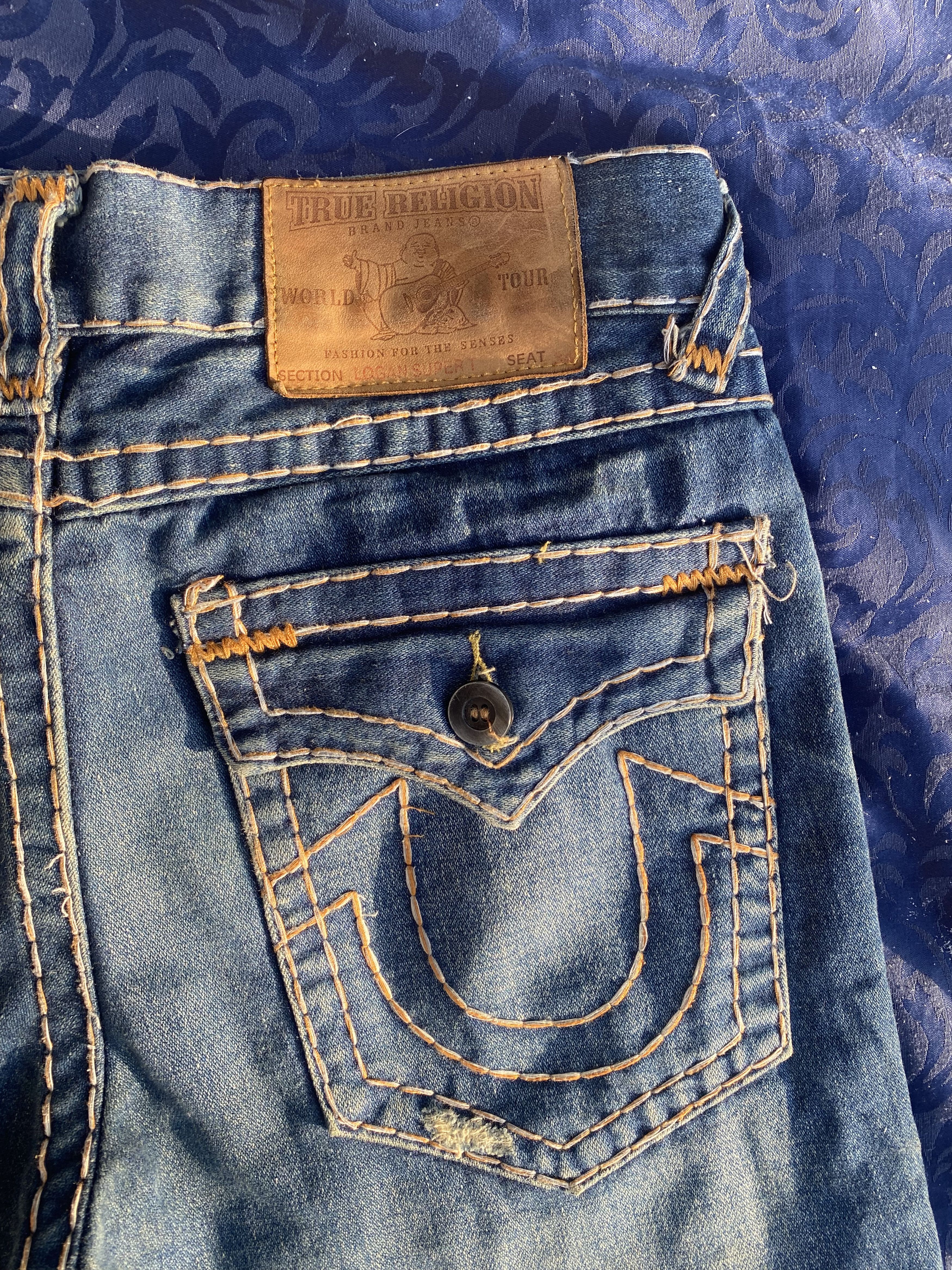 image of True Religion Logan Super T Jeans in Navy, Men's (Size 34)