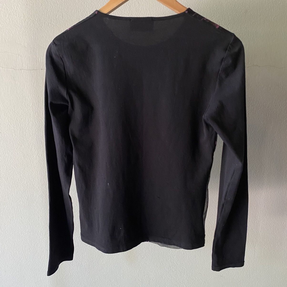 Morgan Homme MORGAN Y2K Black Sheer Top with Purple Graphic Print Size S / US 4 / IT 40 - 10 Thumbnail
