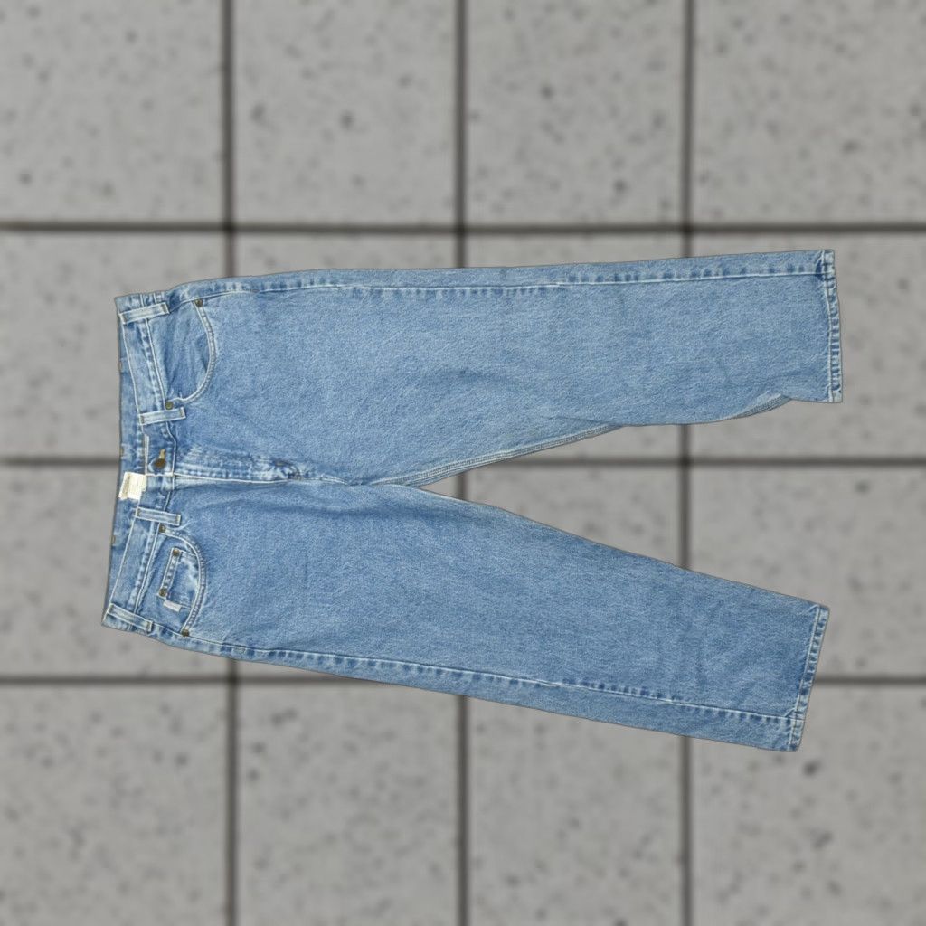 Carhartt Carhartt Jeans B460 LVB Relaxed Fit Men’s Denim 40x30 Light Wash Blue Cotton Zip 5-Pocket Logo Straight Mens Jeans Size US 40 / EU 56 - 1 Thumbnail
