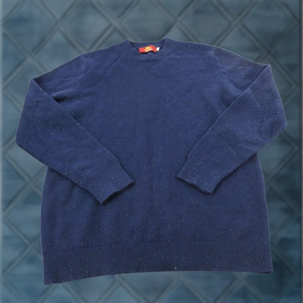 Vintage Xuema Sweater Mens Large Navy Blue 100% Wool Crewneck Pullover Warm Winter Soft Size US M / EU 48-50 / 2 - 1 Thumbnail