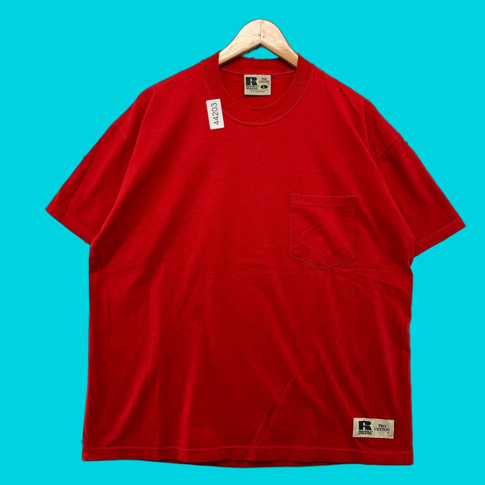 Russell Athletic VINTAGE Russell Athletic Pocket Pro Cotton Shirt Mens Large Red Short Sleeve Size US L / EU 52-54 / 3 - 1 Thumbnail