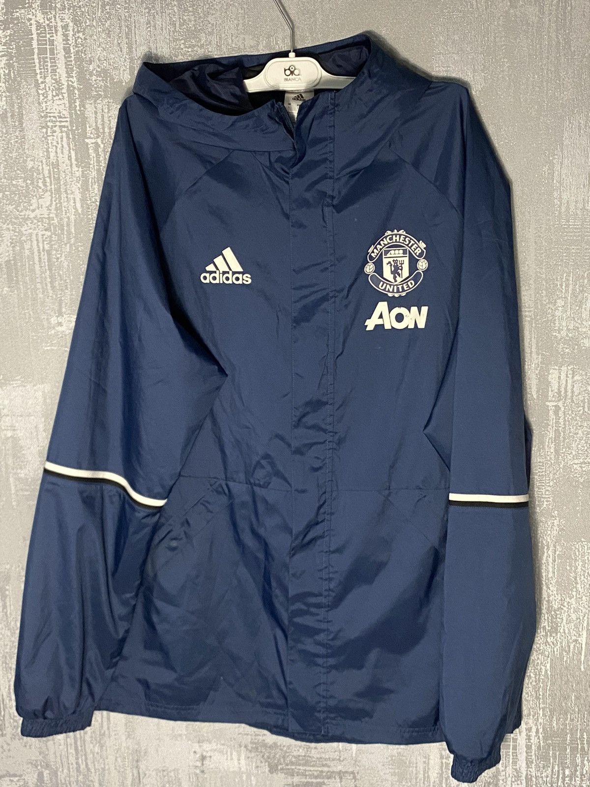 Adidas Vintage Manchester United Adidas Jacket Football Zip AON Size US L / EU 52-54 / 3 - 1 Thumbnail