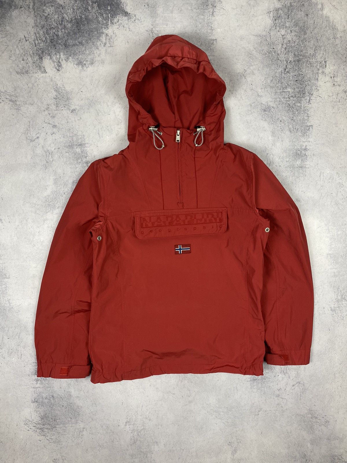 Napapijri Napapijri Rainforest Half Zip Anorak Hooded Nylon Jacket y2k Size M / US 6-8 / IT 42-44 - 1 Thumbnail