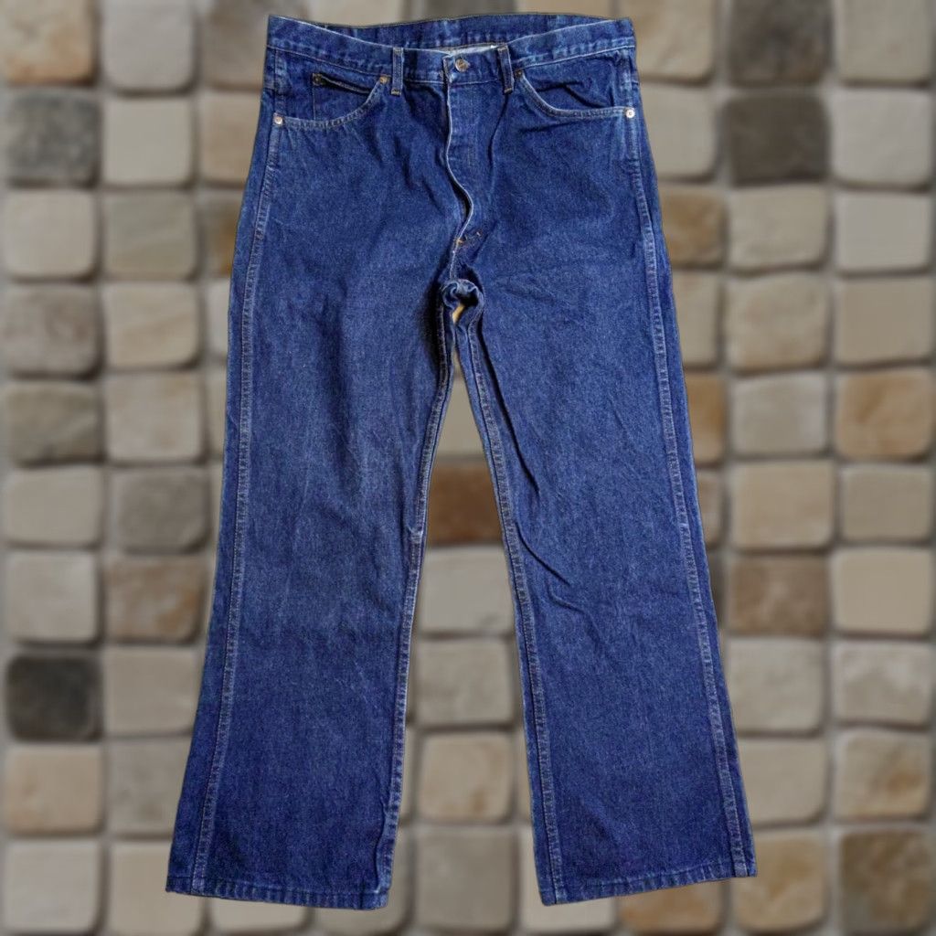 Sears VINTAGE Roebuck & Co. Jeans Mens 40x30 Blue 5-Pocket Denim Bootcut High Rise 70s 80s USA Western Workwear Heritage Military? Size US 40 / EU 56 - 1 Thumbnail