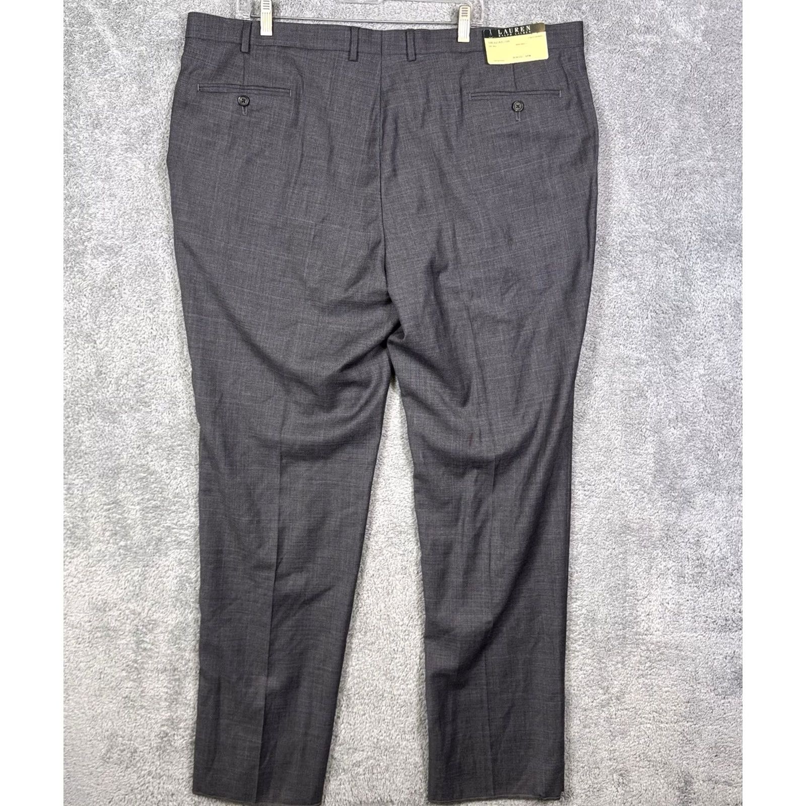 Ralph Lauren Lauren Ralph Lauren Mens Pants 45x36 Unhemmed Wool Dress Slacks Windowpane Size US 44 / EU 60 - 4 Thumbnail