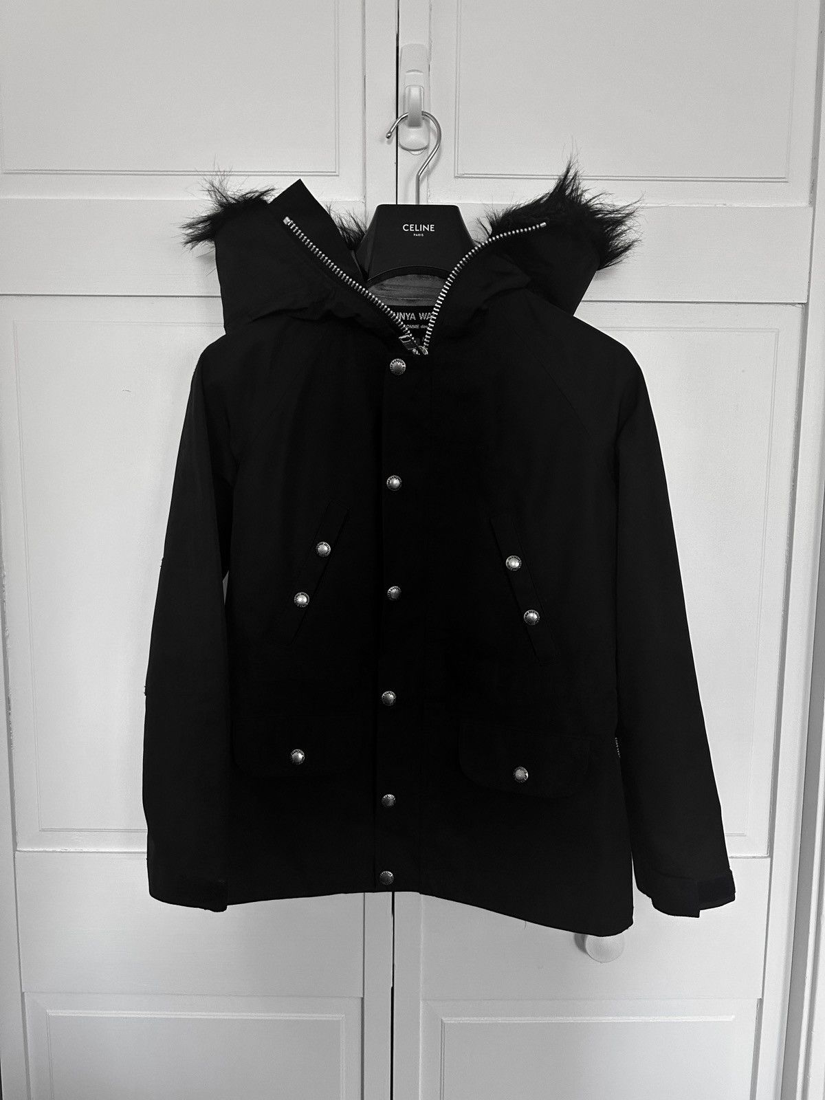 image of Comme Des Garcons x Junya Watanabe Aw05 Gortex “N2B Fur Hood” Jacket in Black, Men's (Size XS)
