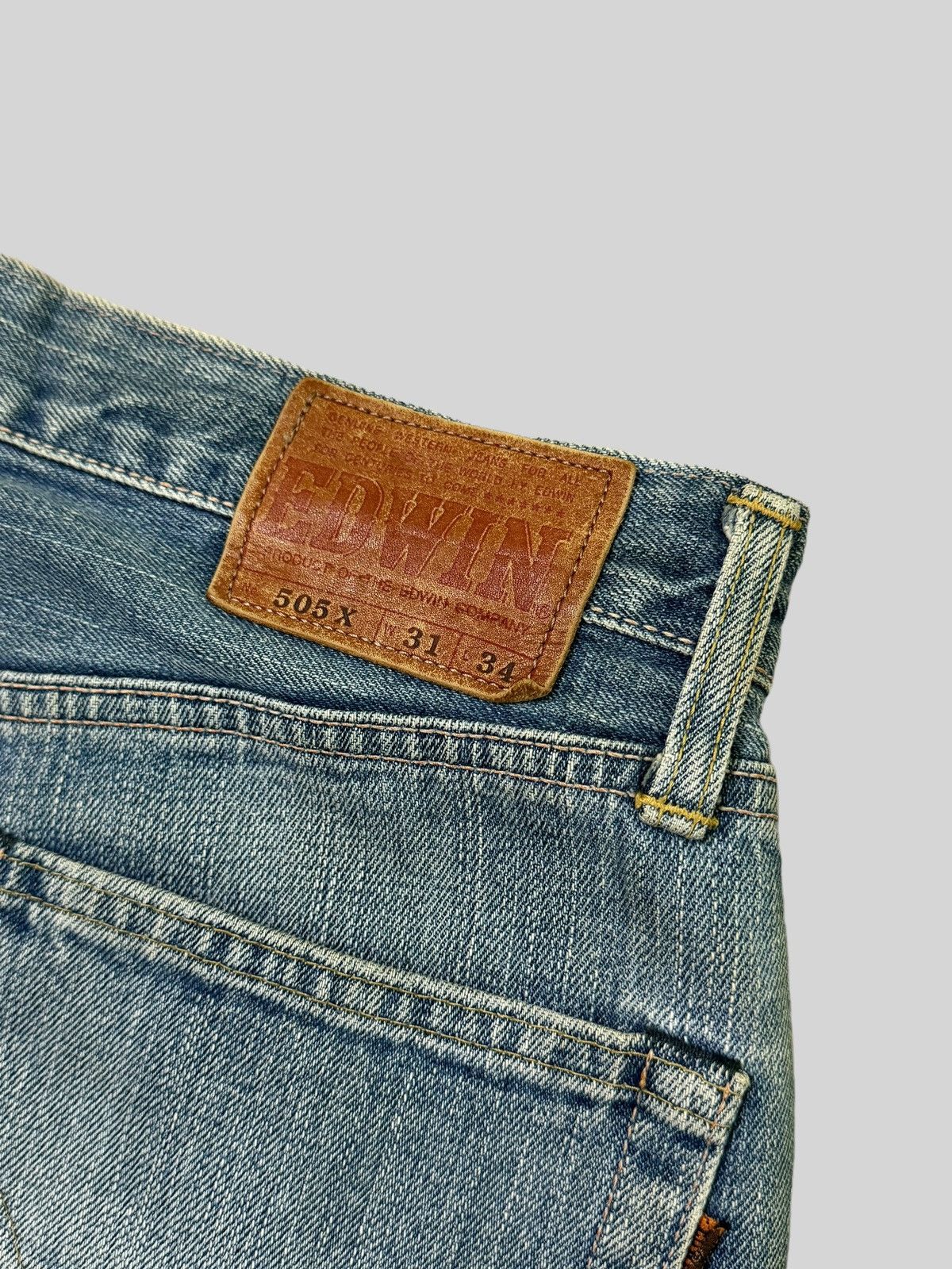 If Six Was Nine Vintage EDWIN 505X Redline selvedge Denim Jeans Size US 31 - 10 Thumbnail