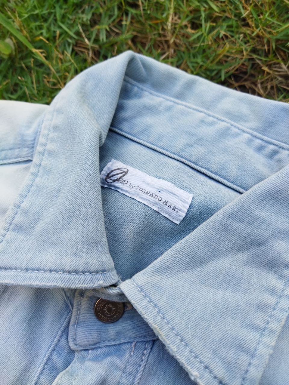 Tornado Mart Tornado Mart Stretch Denim Shirt - Size L Size US L / EU 52-54 / 3 - 6 Thumbnail