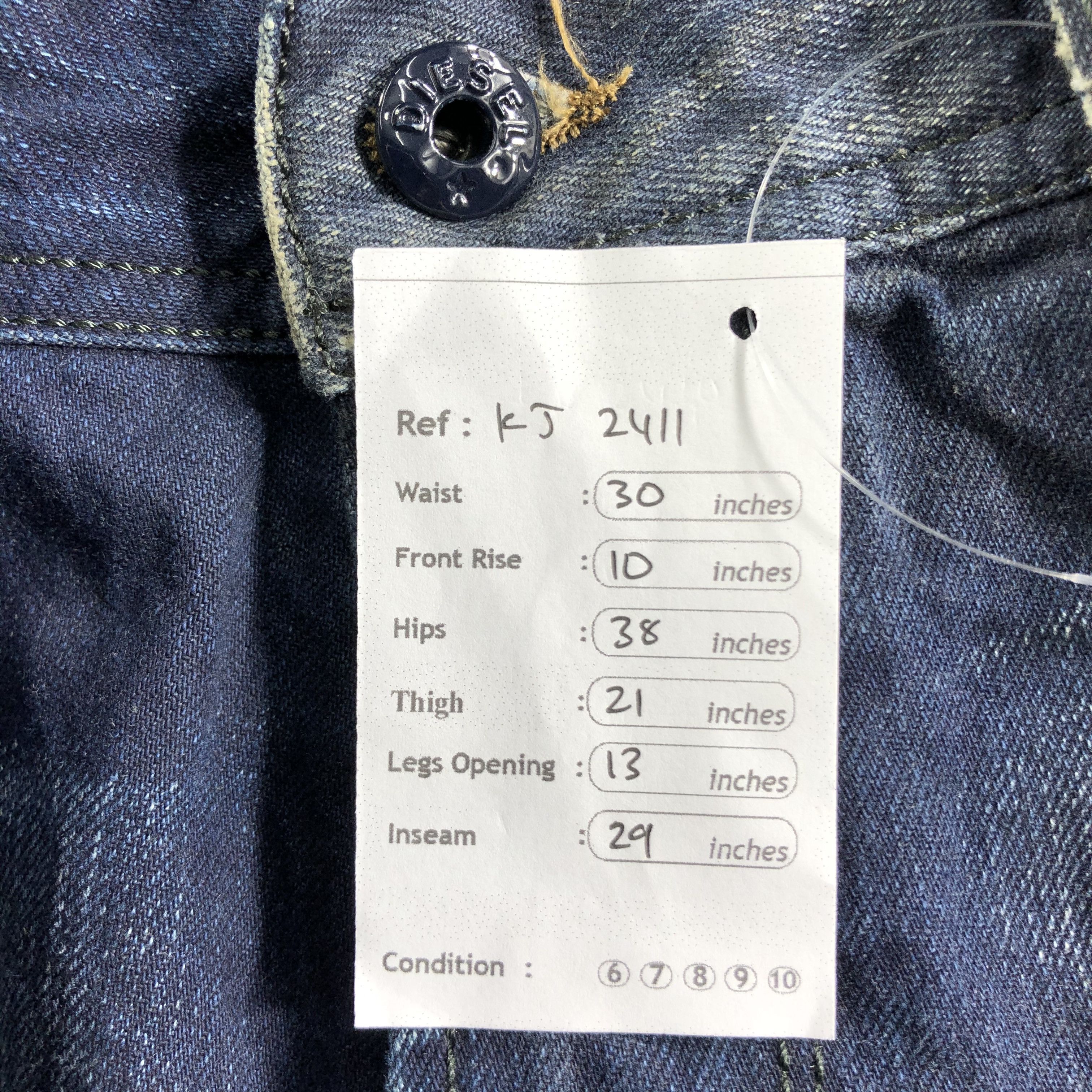 Diesel Diesel Krayver Jeans Destroyed Denim KJ2411 Size US 27 - 15 Thumbnail