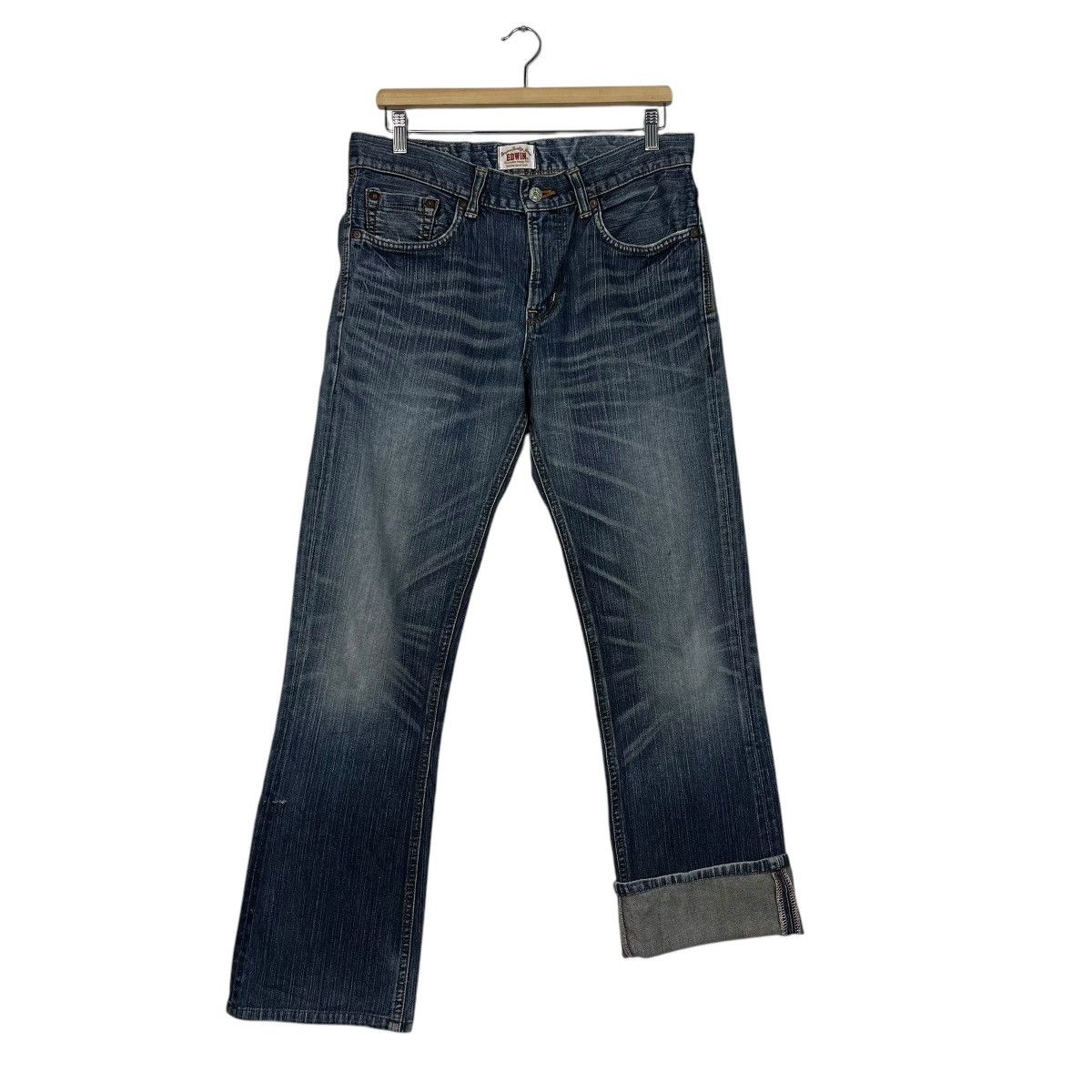 Japanese Brand Vintage Edwin Faded Denim Jeans Size 32" / US 10 / IT 46 - 11 Thumbnail