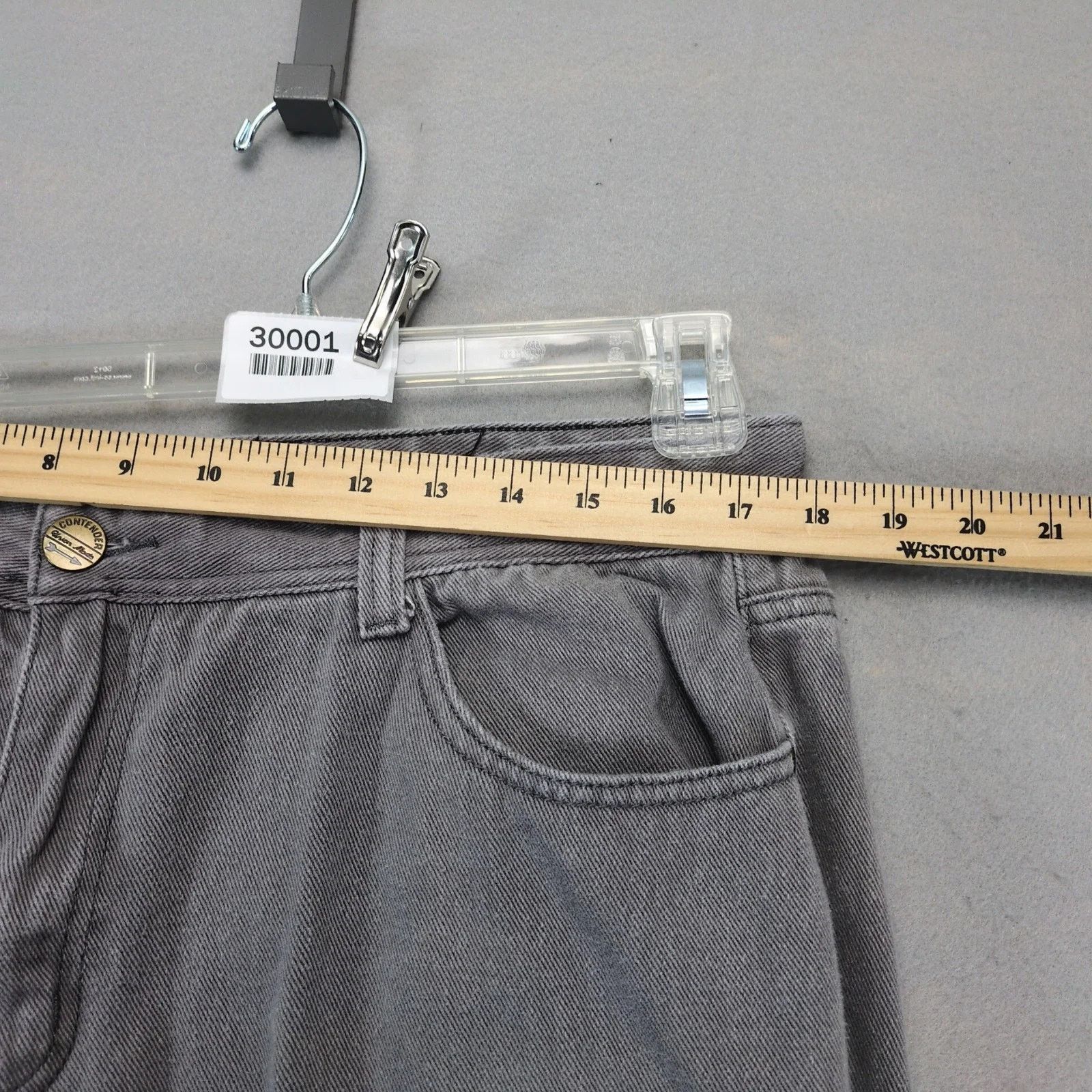 Other Contender Gray Wash Jeans Men's 36x32 Double Knee Distressed Size US 36 / EU 52 - 7 Thumbnail