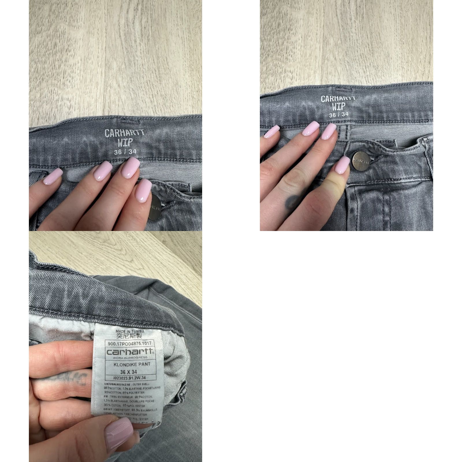Carhartt Wip Carhartt WIP Klondike Denim Jeans Y2K Size 36 Gray Cotton Denim Regular Inseam 34 in 34 in Pockets Men's Jeans Size US 36 / EU 52 - 8 Thumbnail