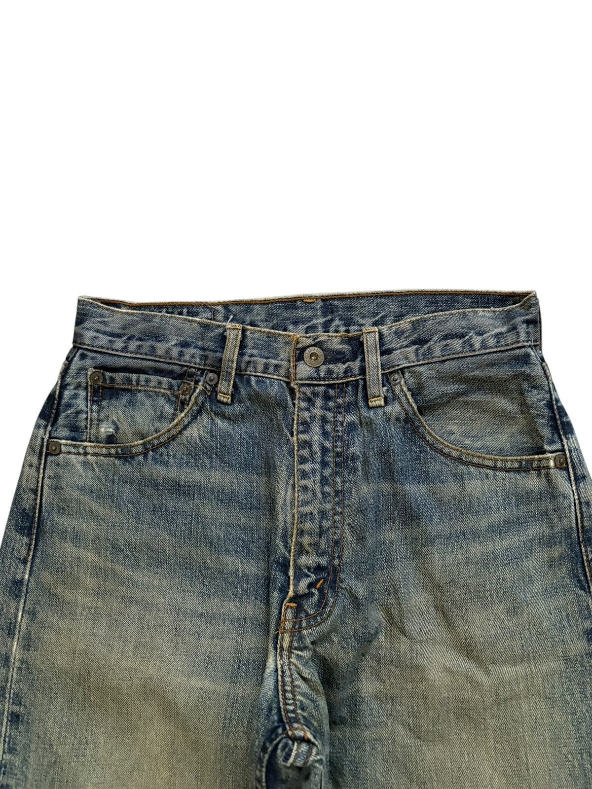 Levi's Vintage 90s Levis 504 Mud Wash Distressed Baggy Jeans Size US 28 / EU 44 - 4 Thumbnail