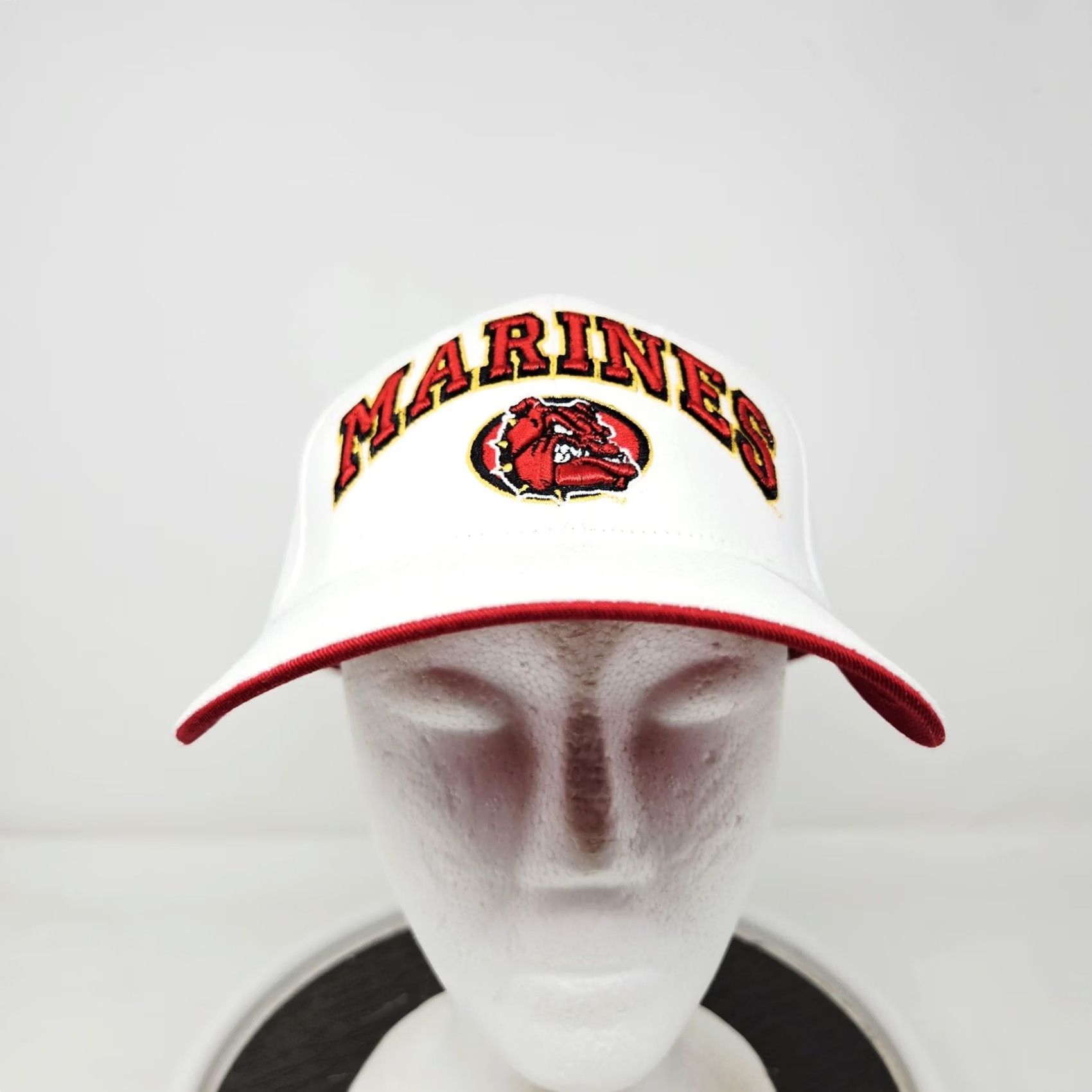 Zephyr Zephyr Marines Hat Cap Baseball Strap Back One Size White Mens USMC Twill Logo Size ONE SIZE - 2 Thumbnail