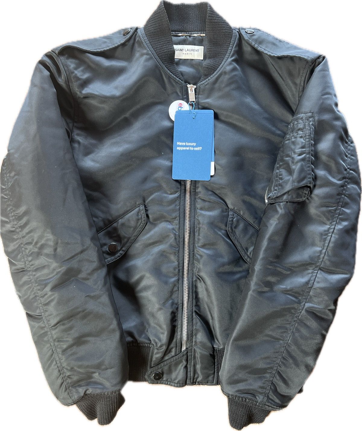 Hedi Slimane Saint laurent hedi black zip up bomber 2016 Size US S / EU 44-46 / 1 - 1 Thumbnail
