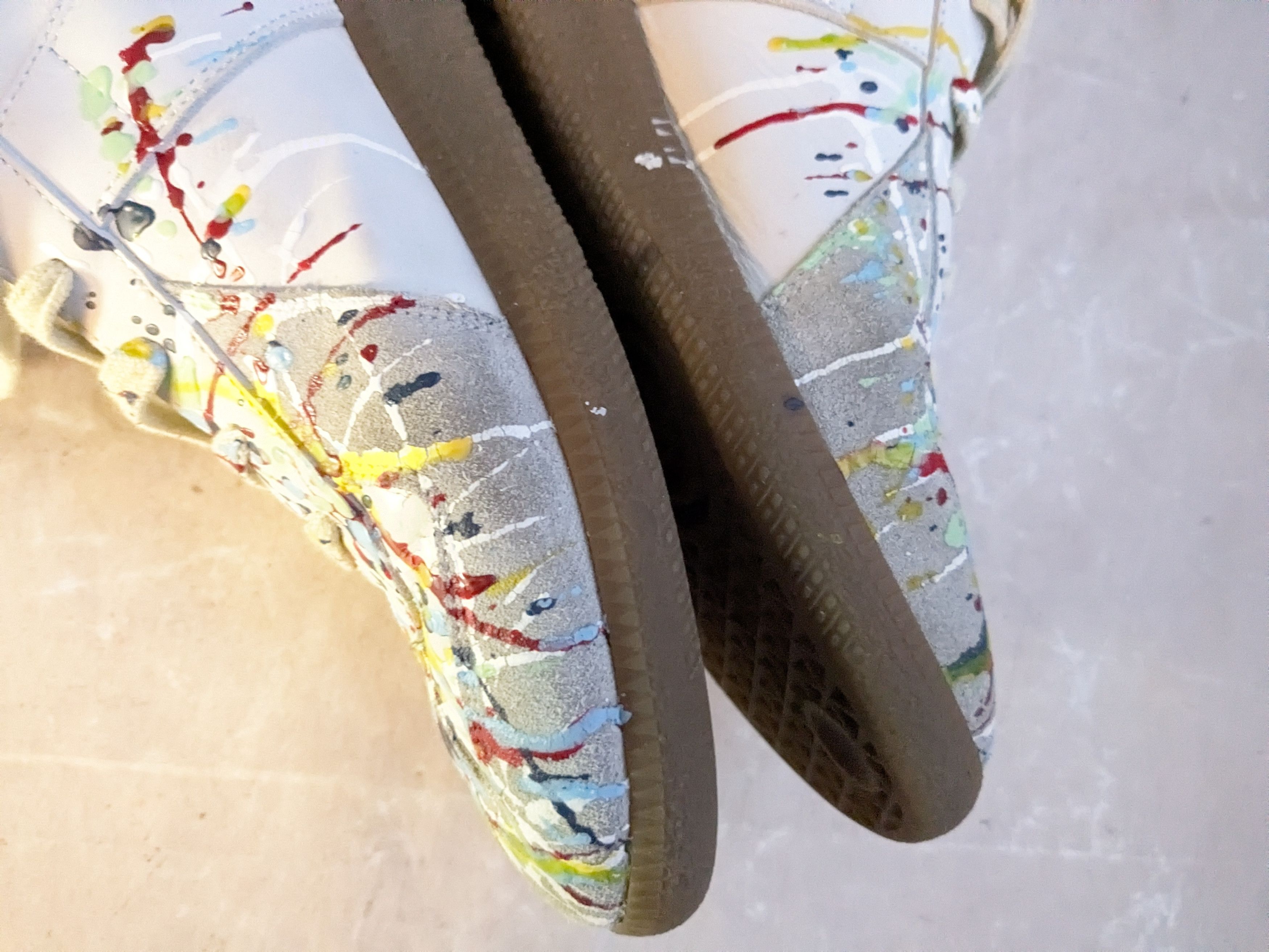 Maison Margiela Maison Martin Margiela White Replica Splatter Shoe Size US 12 / EU 45 - 8 Thumbnail