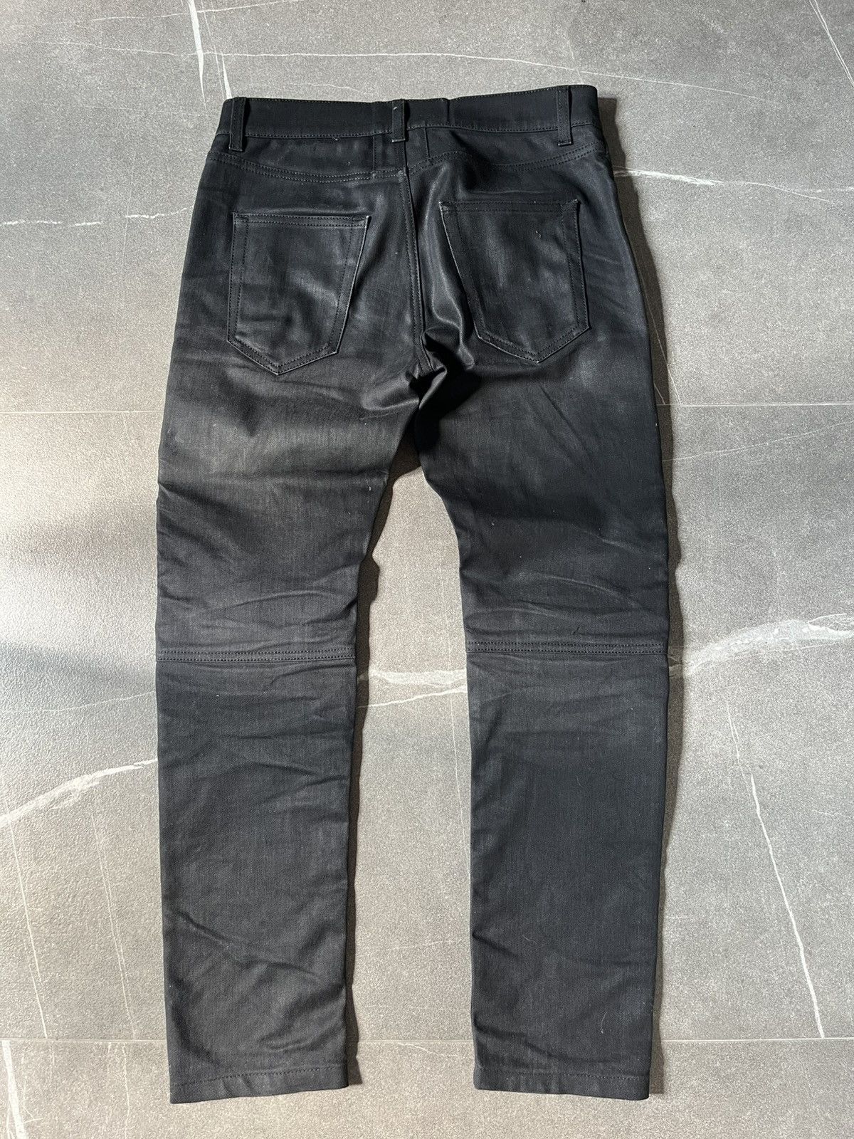 Saint Laurent Paris Saint Laurent Leather Panel Zipper Denim Size US 29 - 3 Thumbnail