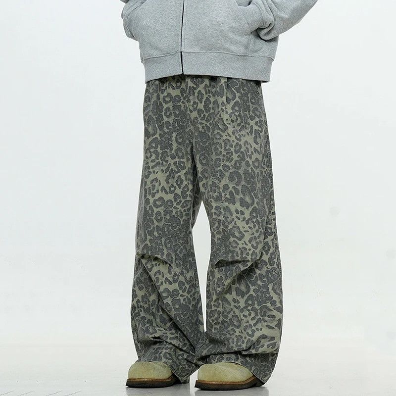 Jean × Vintage Drawstring Leopard Printing Jeans Size US 32 / EU 48 - 4 Thumbnail
