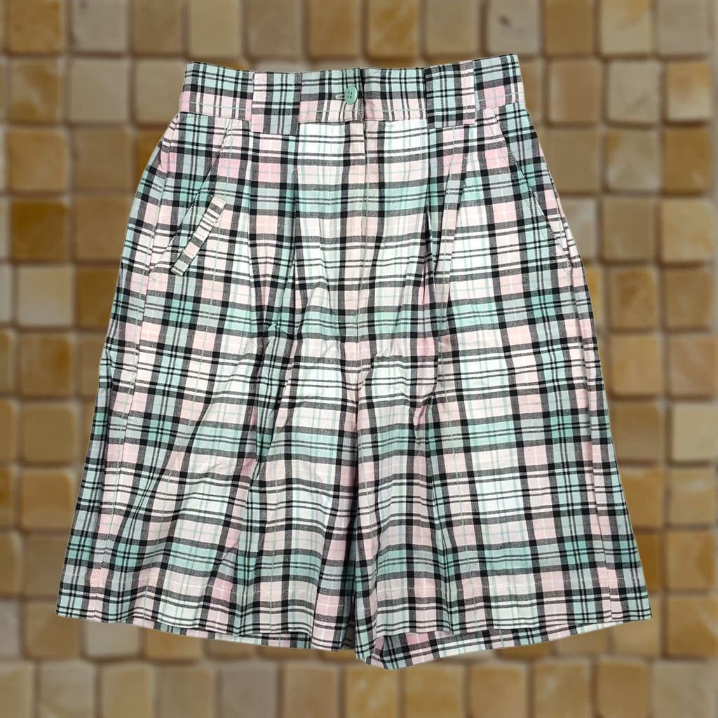 Vintage VINTAGE LA Mode Plaid Womens Size 4 High Waist Outdoor Chino Shorts NOS Size 42" / US 20 - 1 Thumbnail