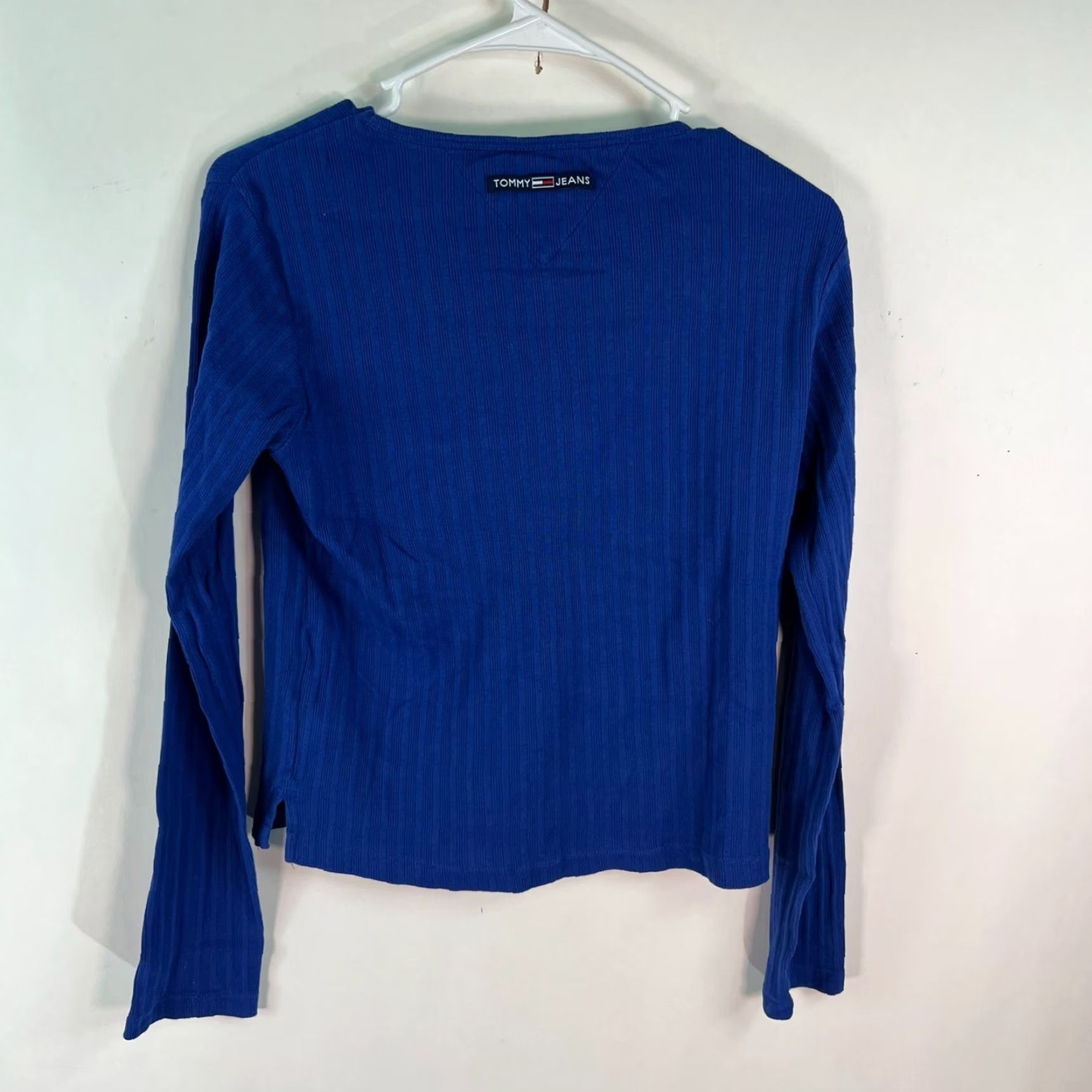Tommy Hilfiger VINTAGE Tommy Jeans Mens Long Sleeve Knit Blue Athletic Pullover Sweater Size L Size US L / EU 52-54 / 3 - 6 Thumbnail