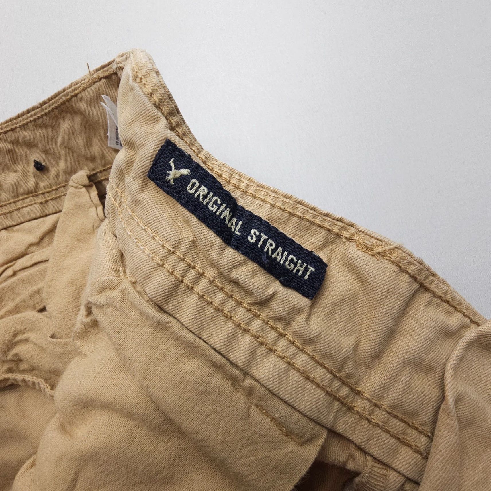 American Eagle Outfitters American Eagle Original Straight Chino Pants Mens 32 Tan Cotton Size US 32 / EU 48 - 5 Thumbnail