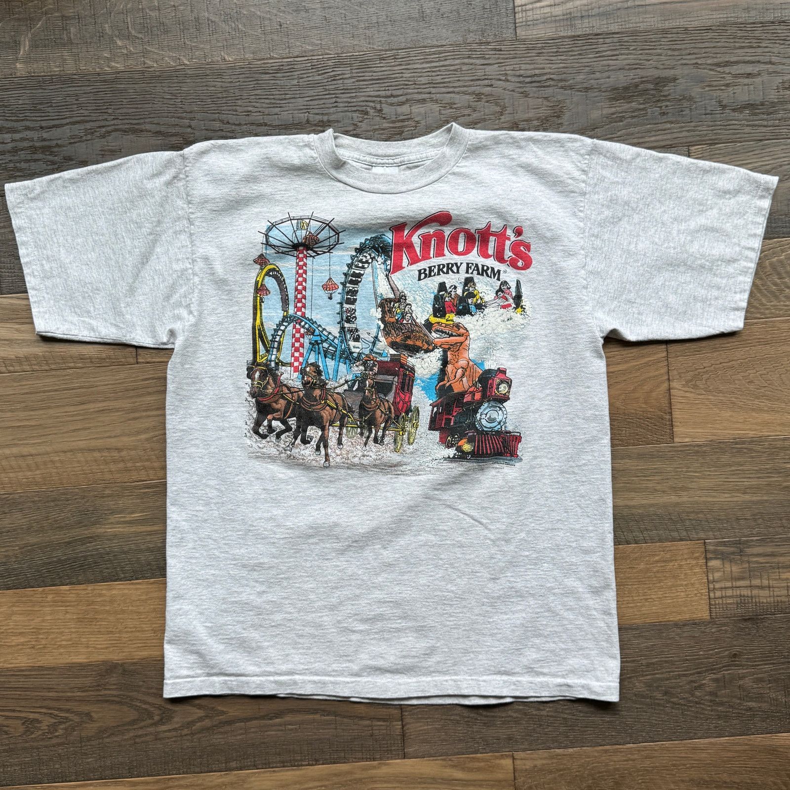 Vintage Vintage '90s Knott's Berry Farm T-Rex Souvenir T-shirt Size US XL / EU 56 / 4 - 1 Thumbnail
