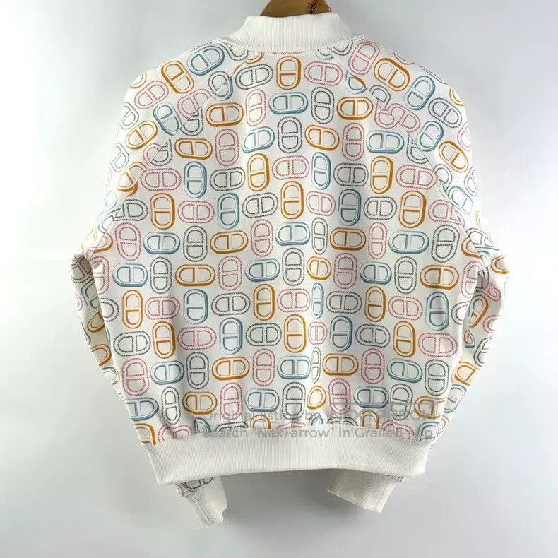 Hermes Hermes Colorful Printed Baseball Jacket Size S / US 4 / IT 40 - 2 Thumbnail