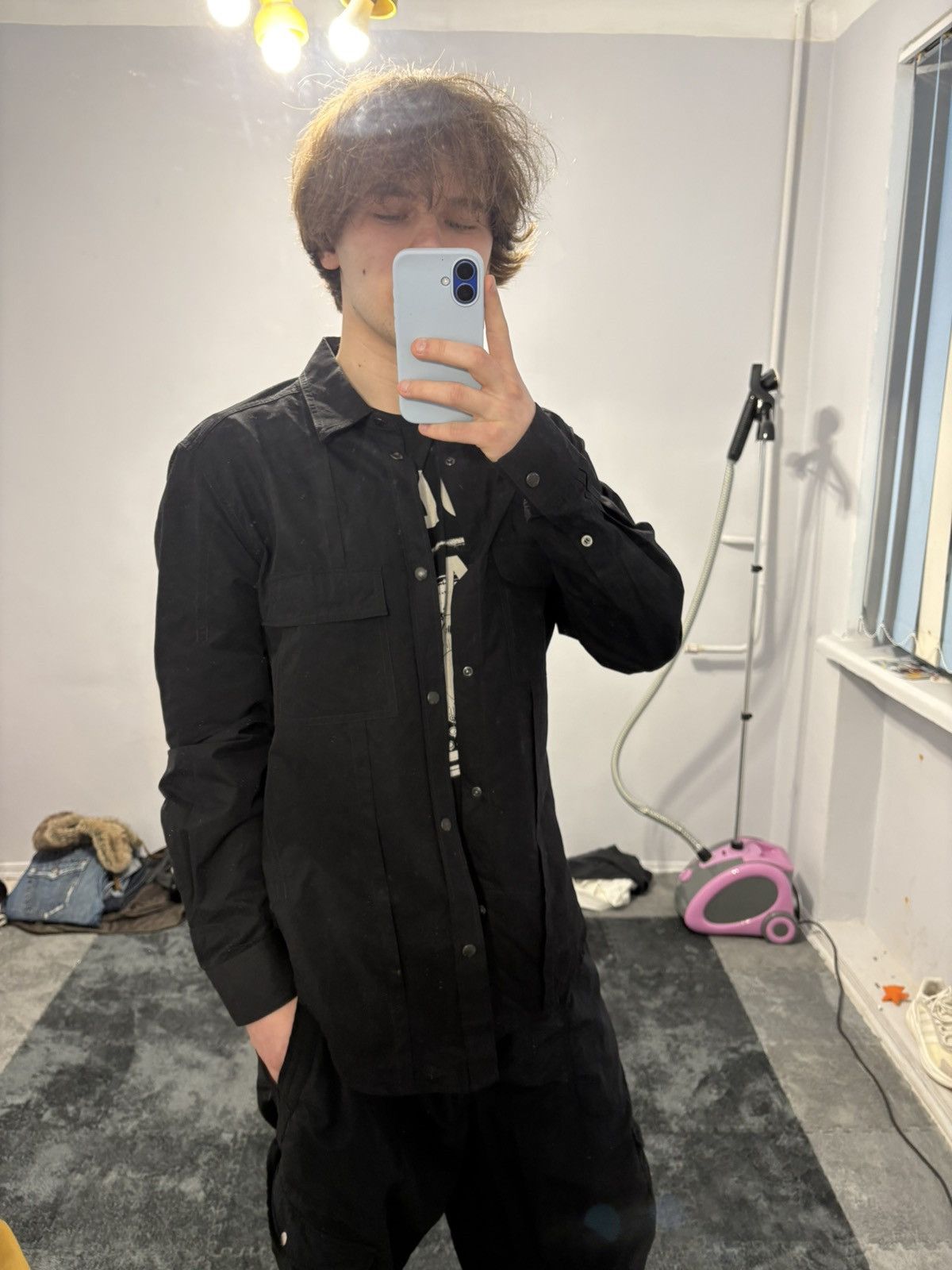 Dirk Bikkembergs Rare Dirk Bikkembergs Black Multipocket Shirt Size US L / EU 52-54 / 3 - 11 Thumbnail