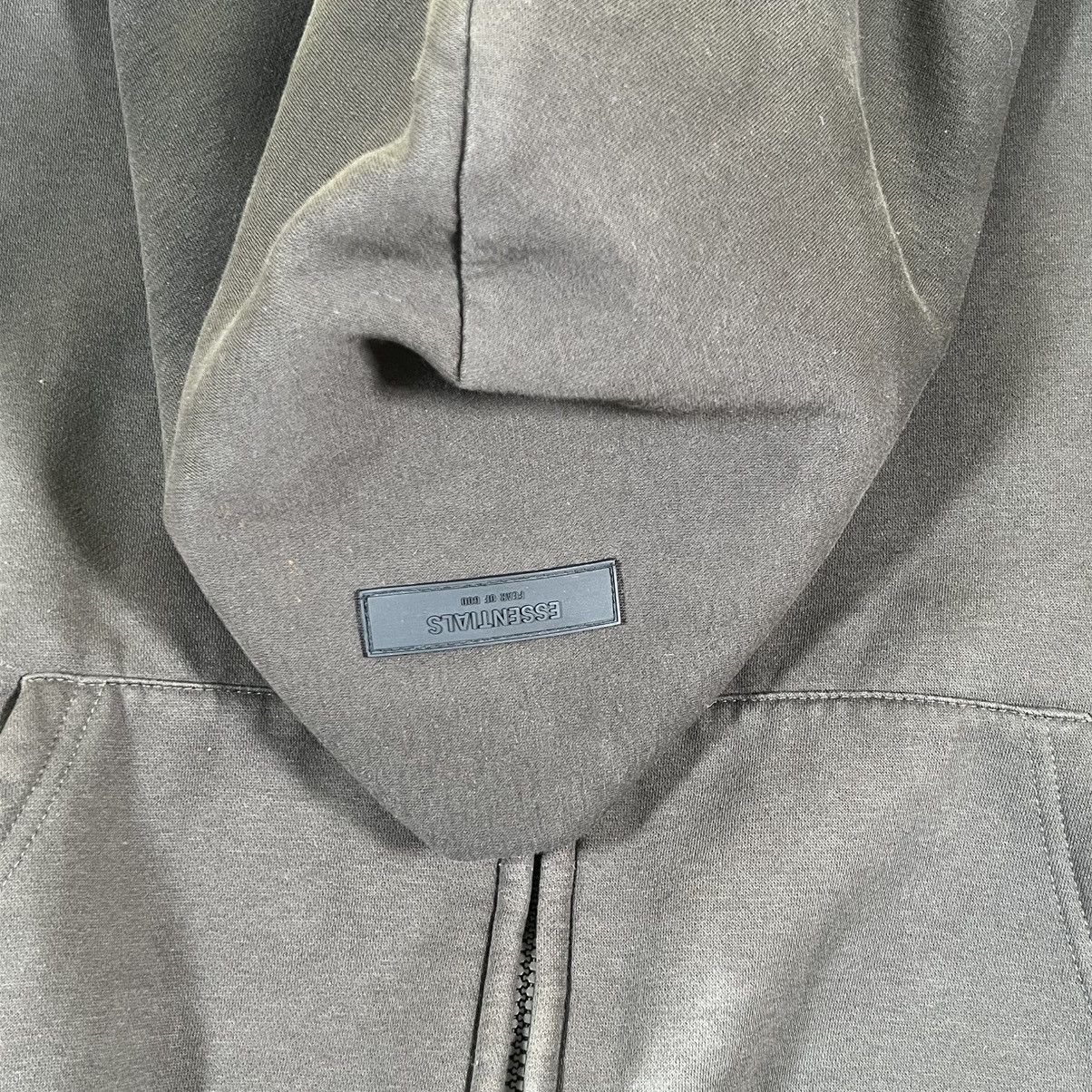 Essentials Fear of God ESSENTIALS Full Zip Up Hoodie Olive Grey Size M Size US M / EU 48-50 / 2 - 6 Thumbnail