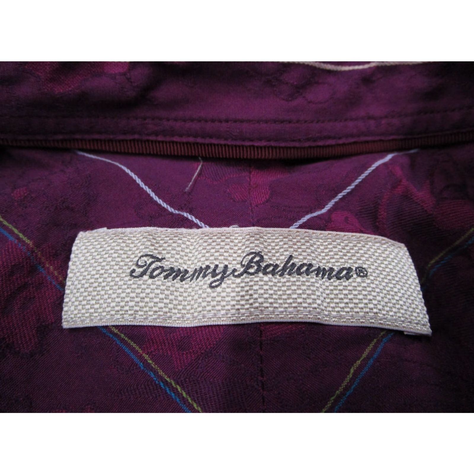 Tommy Bahama VINTAGE Tommy Bahama Shirt Men 2XL Long Sleeve Purple Button Up Silk Blend Abstract Art Work Size US XXL / EU 58 / 5 - 3 Thumbnail