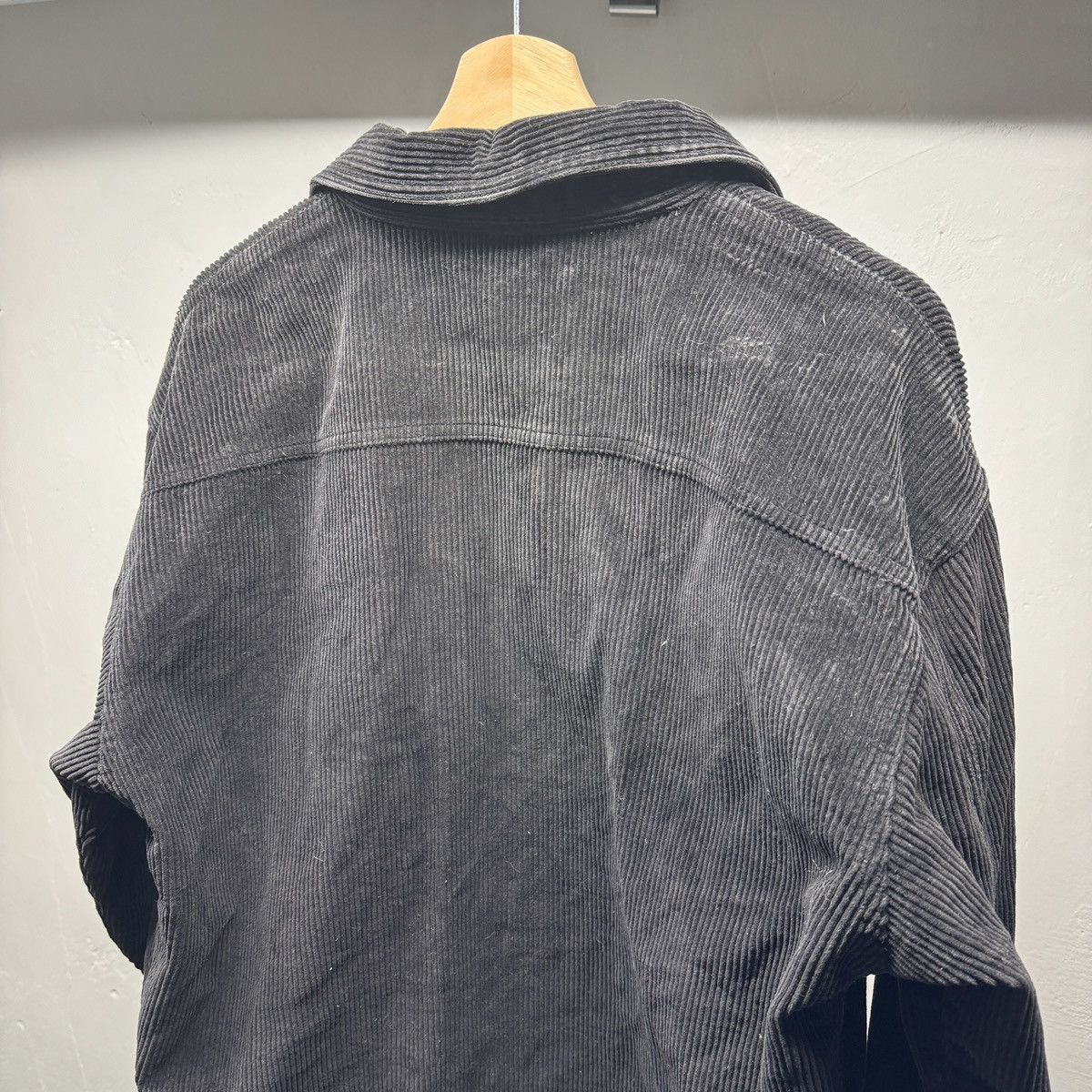 Vintage Faded Black Corduroy Zip Up Shirt Jacket Grunge Skater Band Size US M / EU 48-50 / 2 - 5 Thumbnail