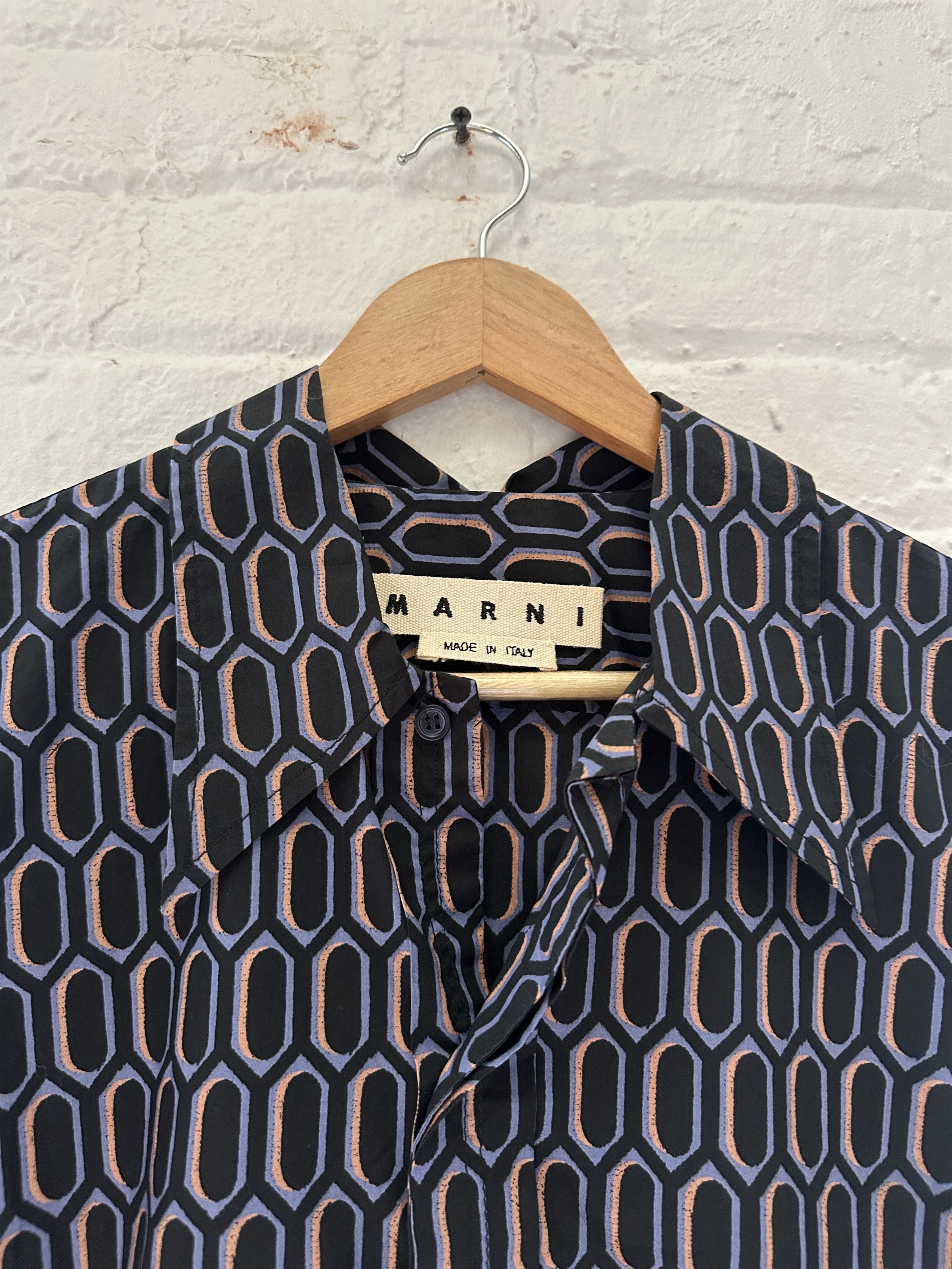 Marni Marni Short Sleeve Button Up Shirt Size US M / EU 48-50 / 2 - 2 Thumbnail