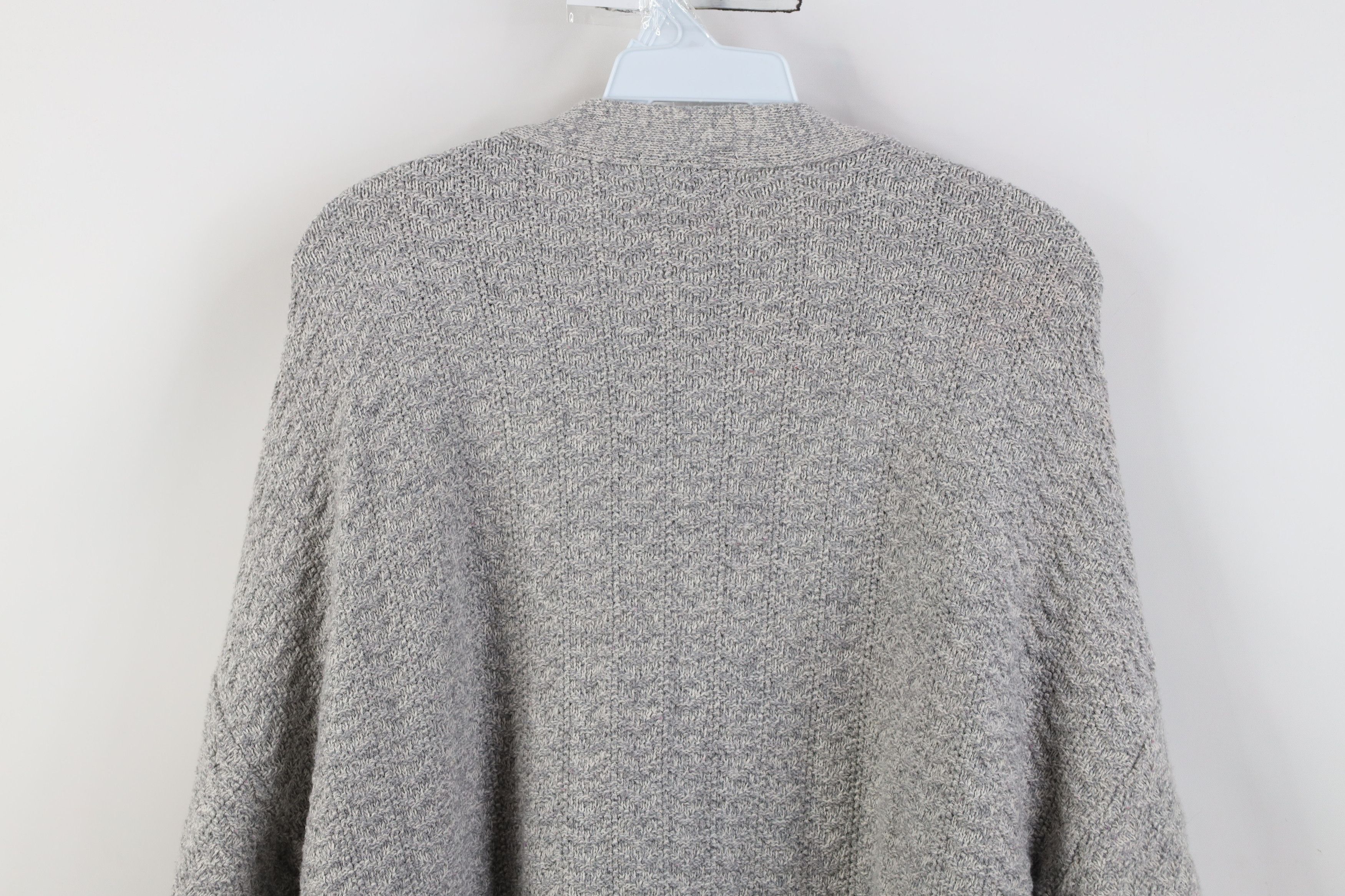 Vintage Vintage 90s Streetwear Cotton Knit Cardigan Sweater Gray USA Size US L / EU 52-54 / 3 - 9 Thumbnail