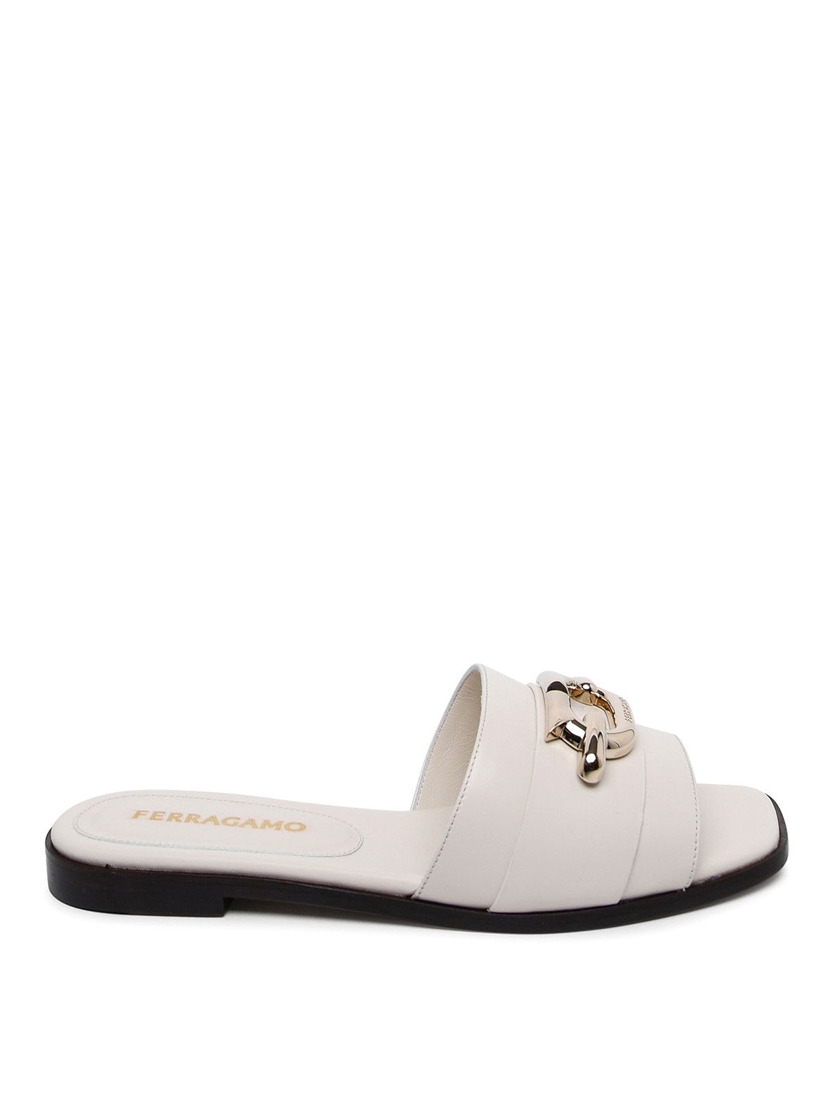 o1s1rm1224 Leather Slippers in White