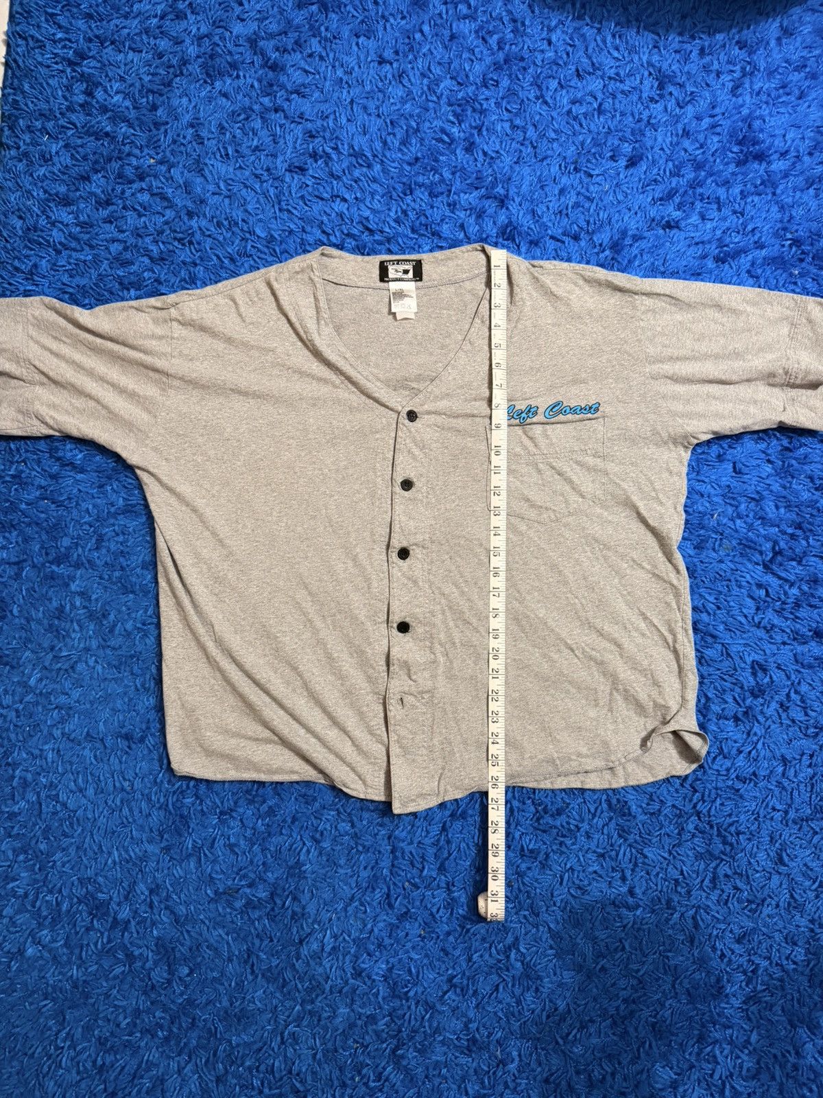 Other Vintage XL 00s Left Coast Short Front Pocket Baseball Jersey Size US XL / EU 56 / 4 - 9 Thumbnail